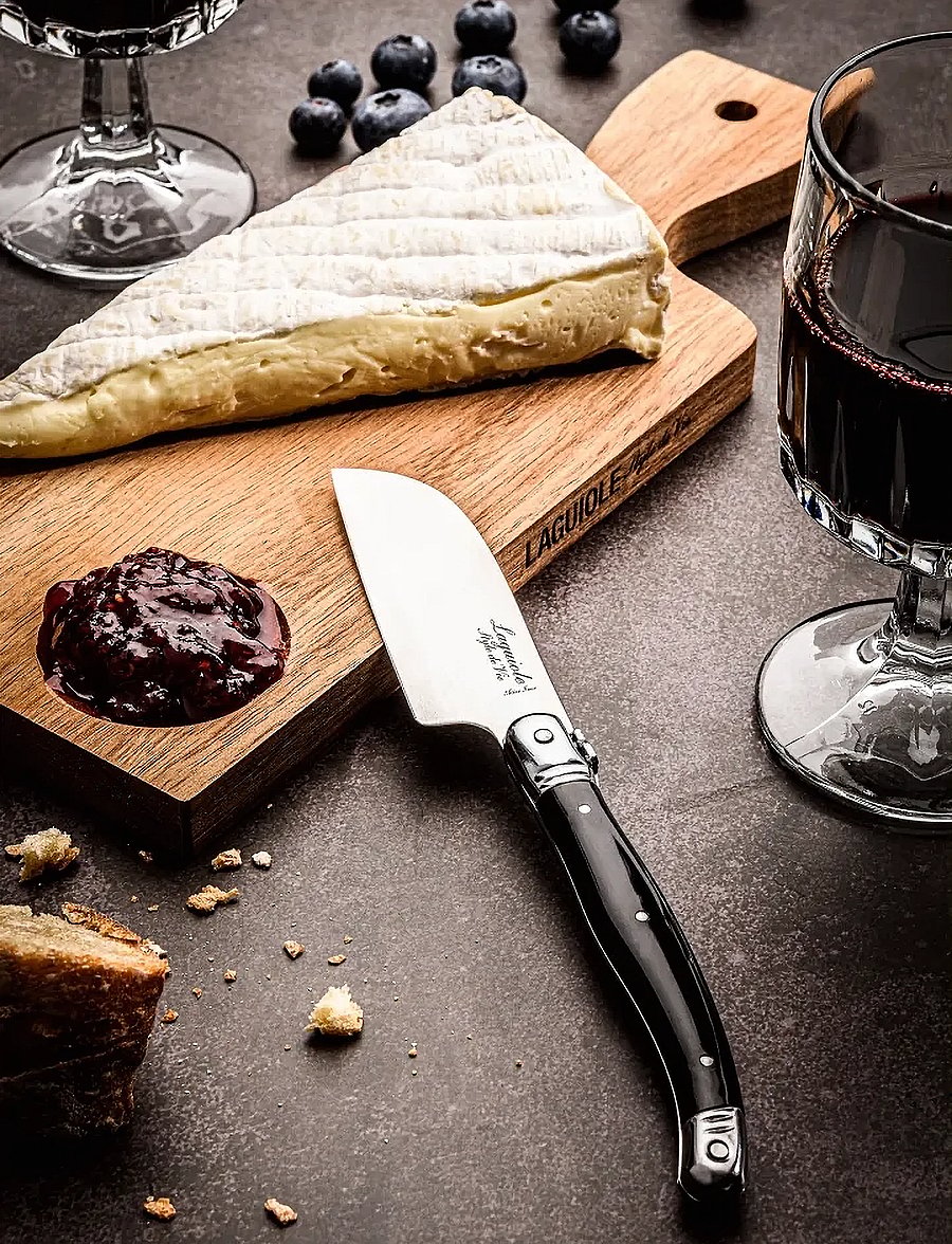 Laguiole Style de Vie - Cutting board and oisterknife Santoku - santoku messer - steel - wood - 2