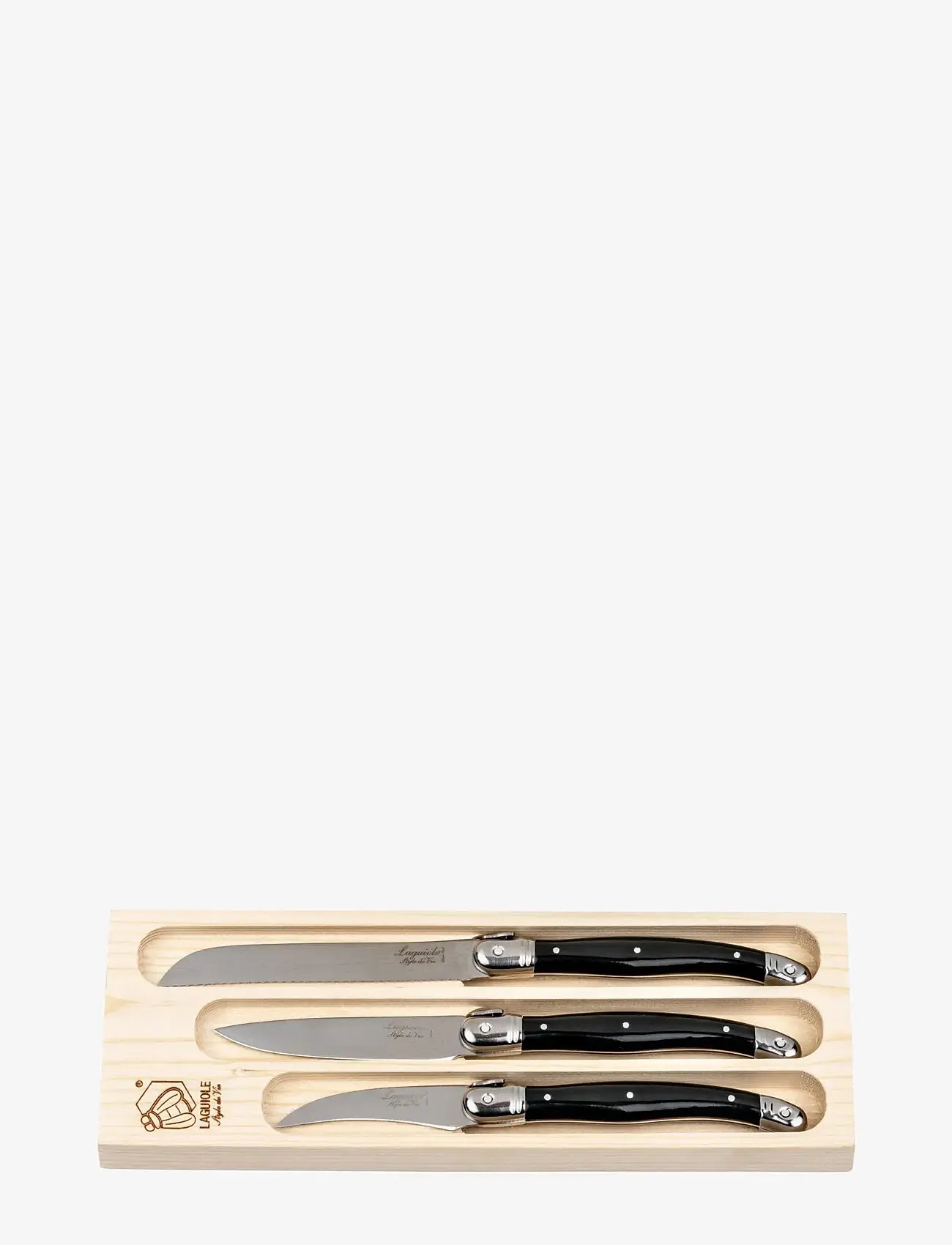 Laguiole Style de Vie - Kitchen knives 1012 SET 3 Laguiole - køb efter pris - black - 0