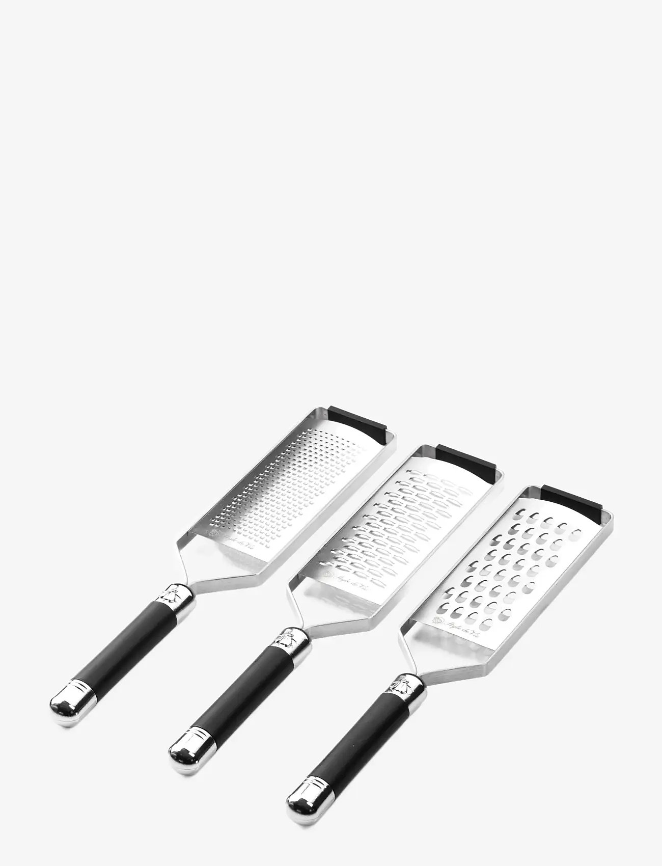 Laguiole Style de Vie - Grater 3 pcs 1012 SET Laguiole - graters - black - silver - 0