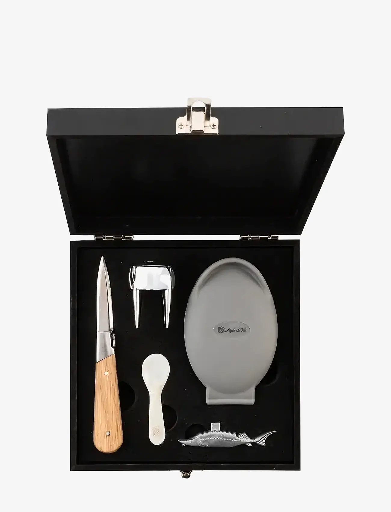 Laguiole Style de Vie - Oisterknif luxury Laguiole Oak SET - kupuj według ceny - oak wood - black - 0