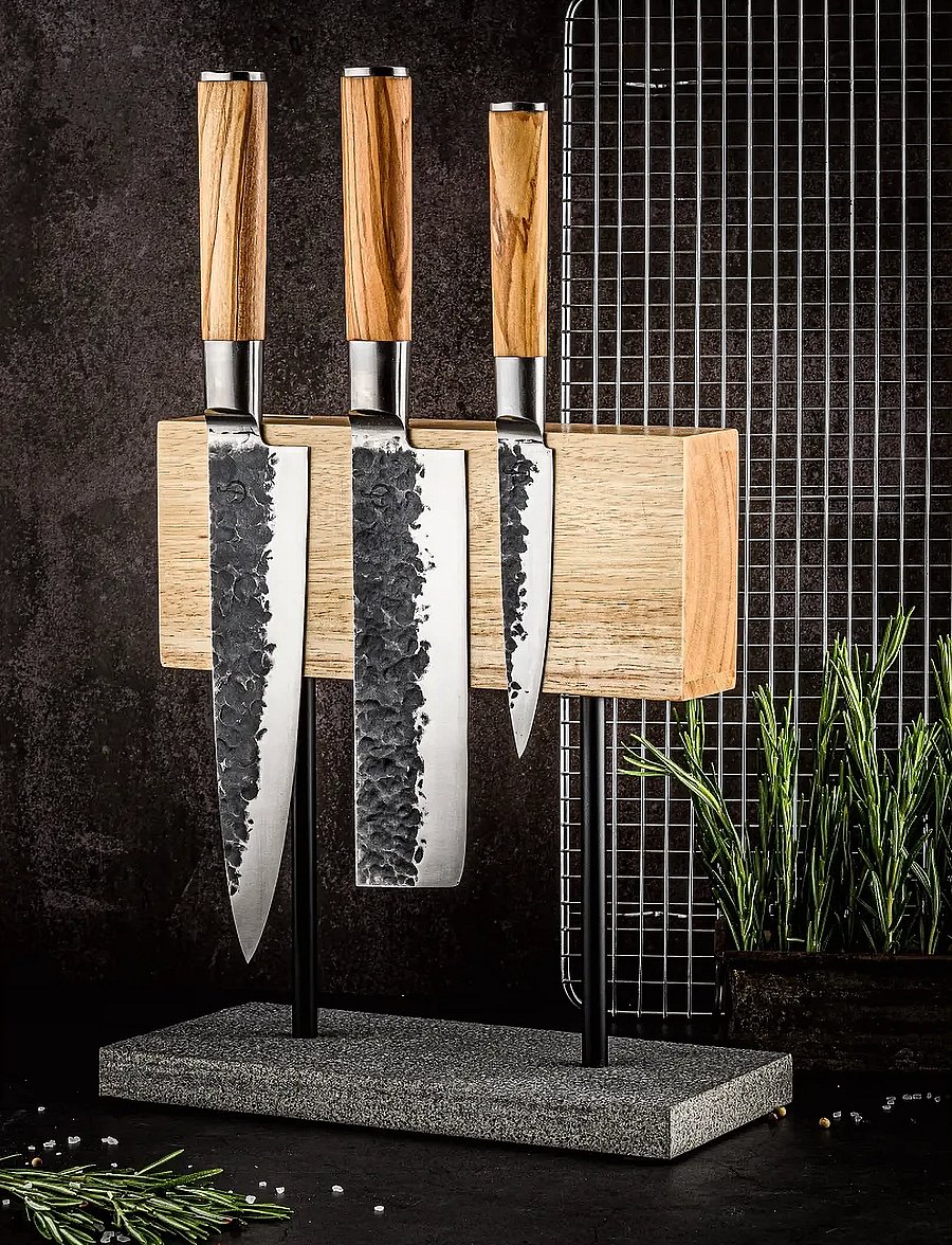 Laguiole Style de Vie - Knife block magnetic Oak SdV - messerblöcke - oak - stone - 0