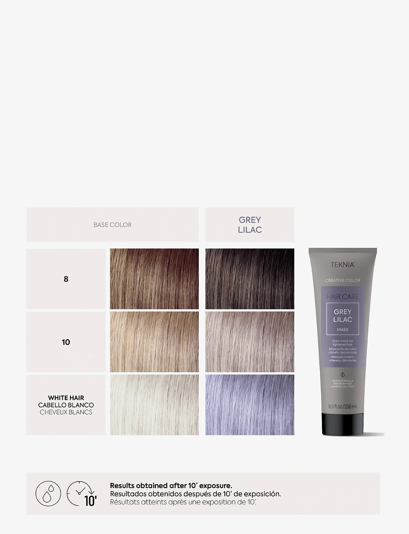 Lakmé - Creative Grey Lilac Mask 250ml - farveindpakning - clear - 1