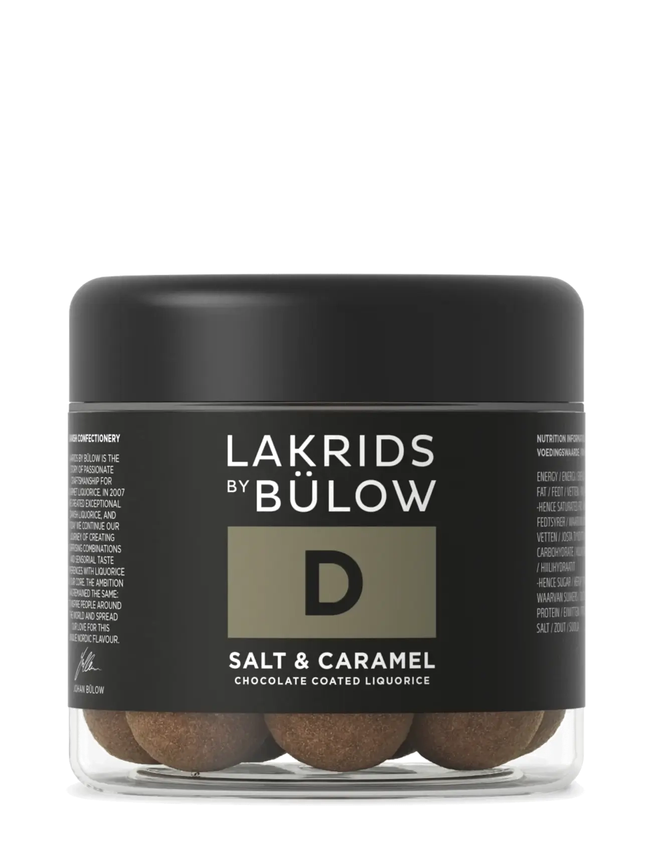 Lakrids by Bülow Small D – Salt & Caramel, Gourmet, Sort, Str: 115 G