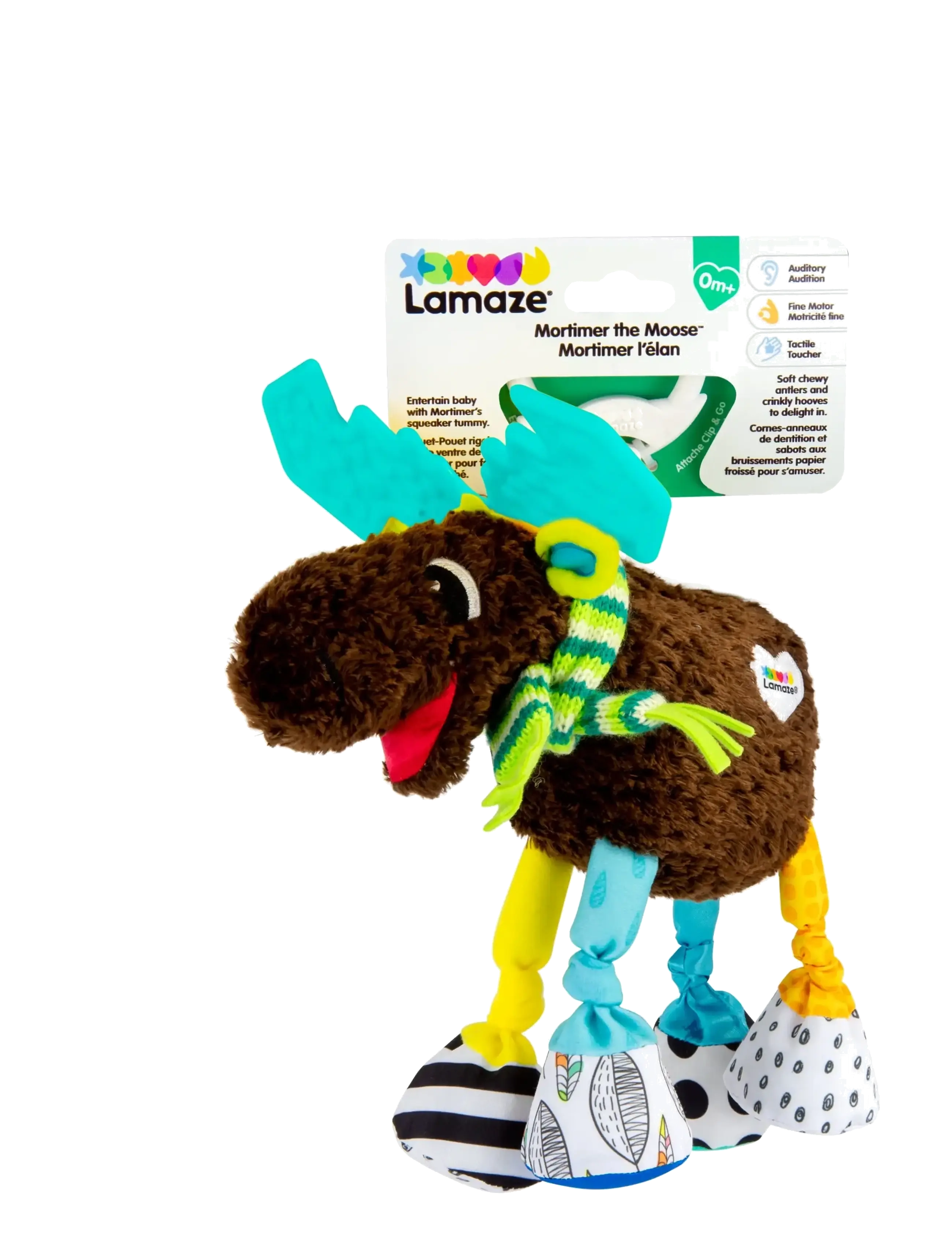 Lamaze Mortimer The Moose, Børn, Elg Aktivitetslegetøj, Brun, Str: ONE SIZE