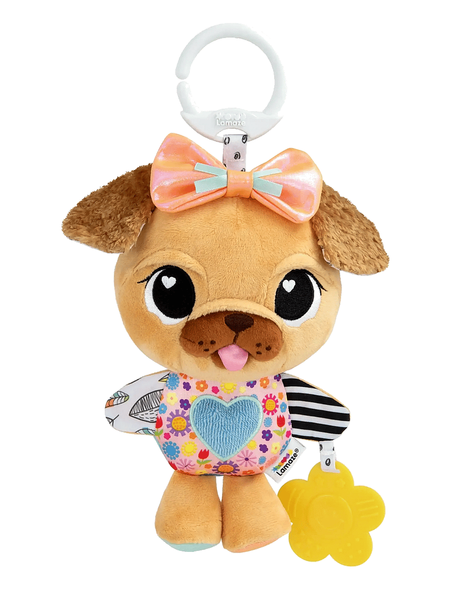Lamaze - Lamaze Lovey The Pug Clip & Go - barnevognslegetøj - muti - 0