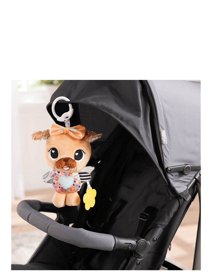 Lamaze - Lamaze Lovey The Pug Clip & Go - barnevognslegetøj - muti - 5
