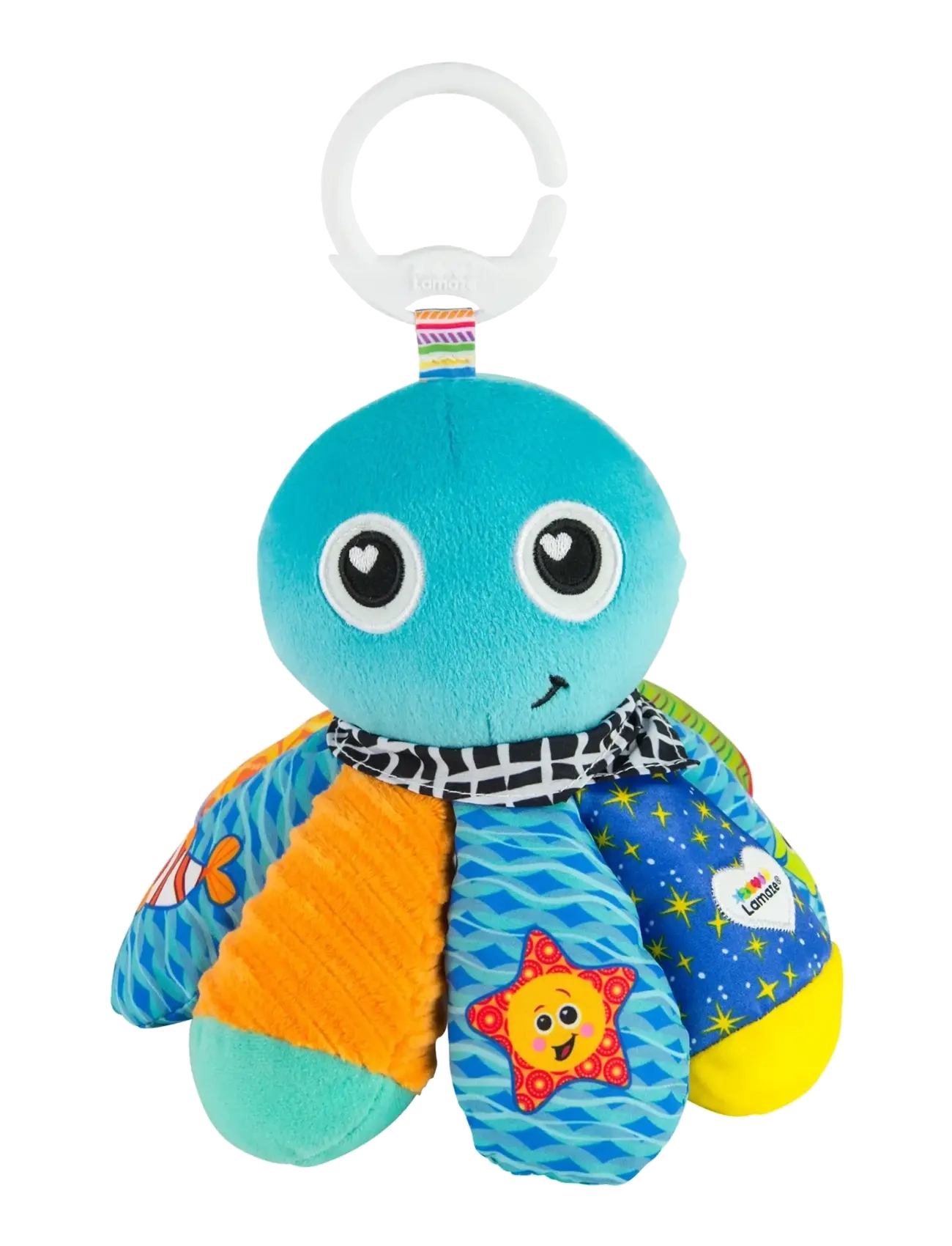 Lamaze Lamaze Clip & Go Salty Sam The Octopus - Mjuka leksaker - MUTI / multi