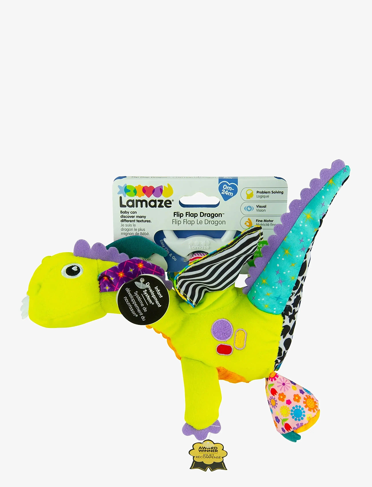 Lamaze - Lamaze Flip Flap Dragon - barnevognslegetøj - muti - 2