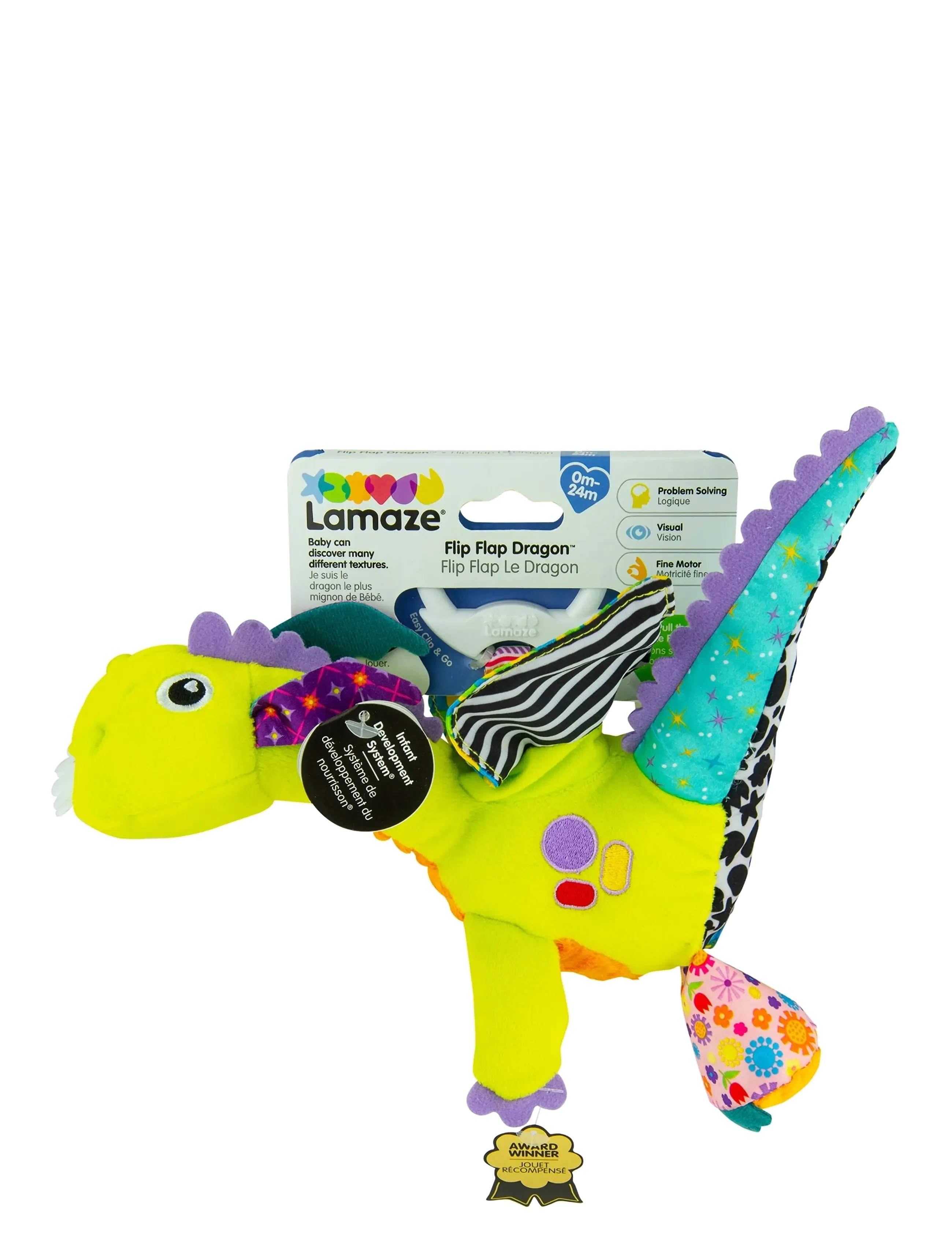 Lamaze - Lamaze Flip Flap Dragon - leksaker för barnvagnen - muti - 2