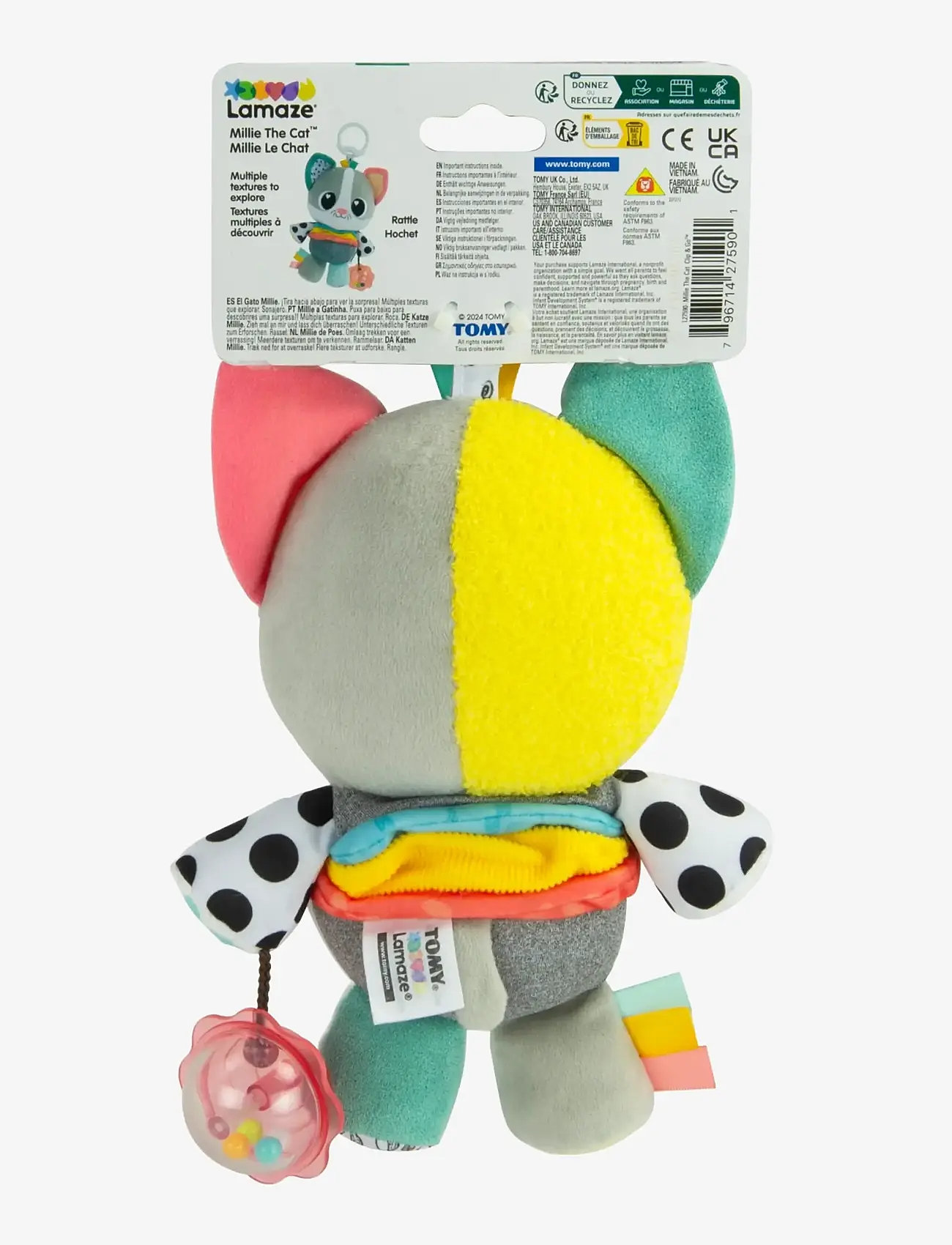 Lamaze - Lamaze Long Cat Clip And Go - bamser - muti - 1