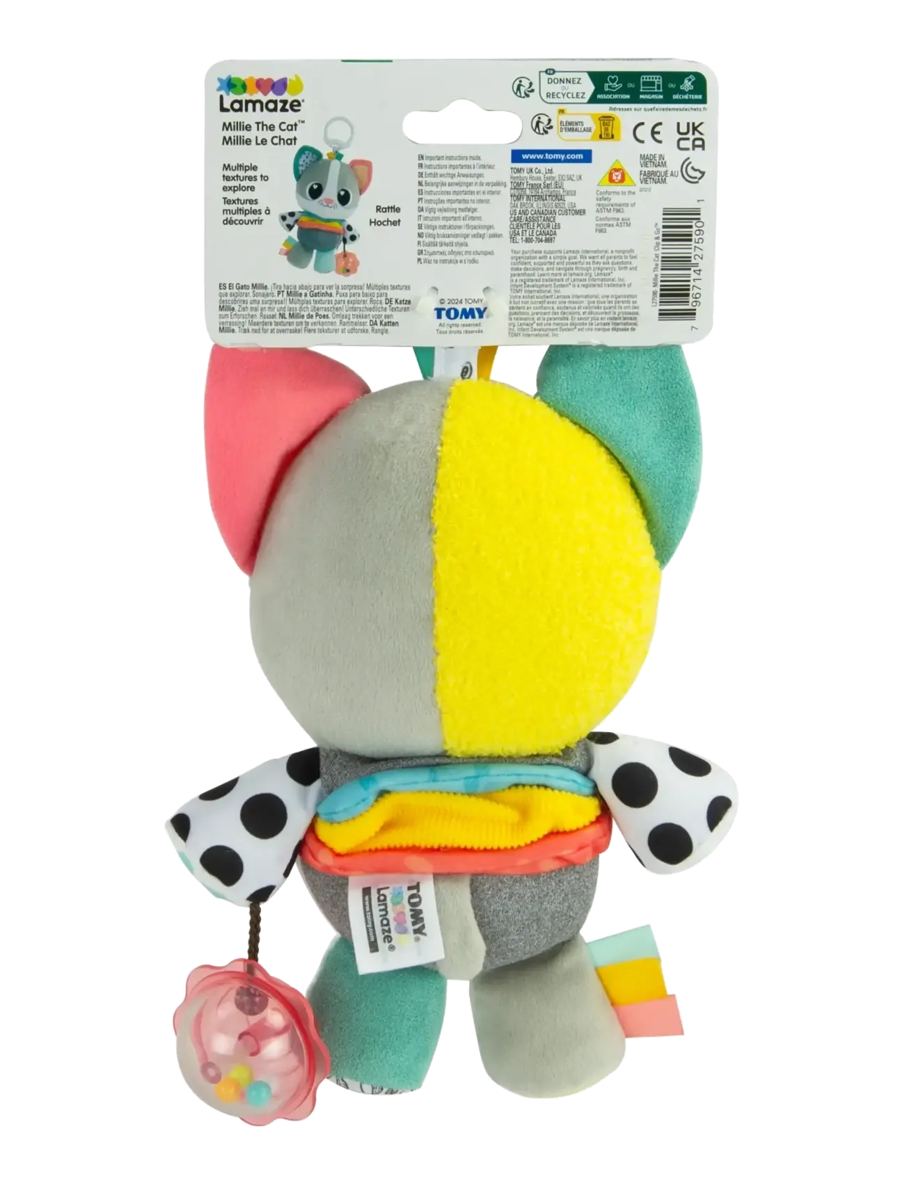 Lamaze - Lamaze Long Cat Clip And Go - mjuka leksaker - muti - 1