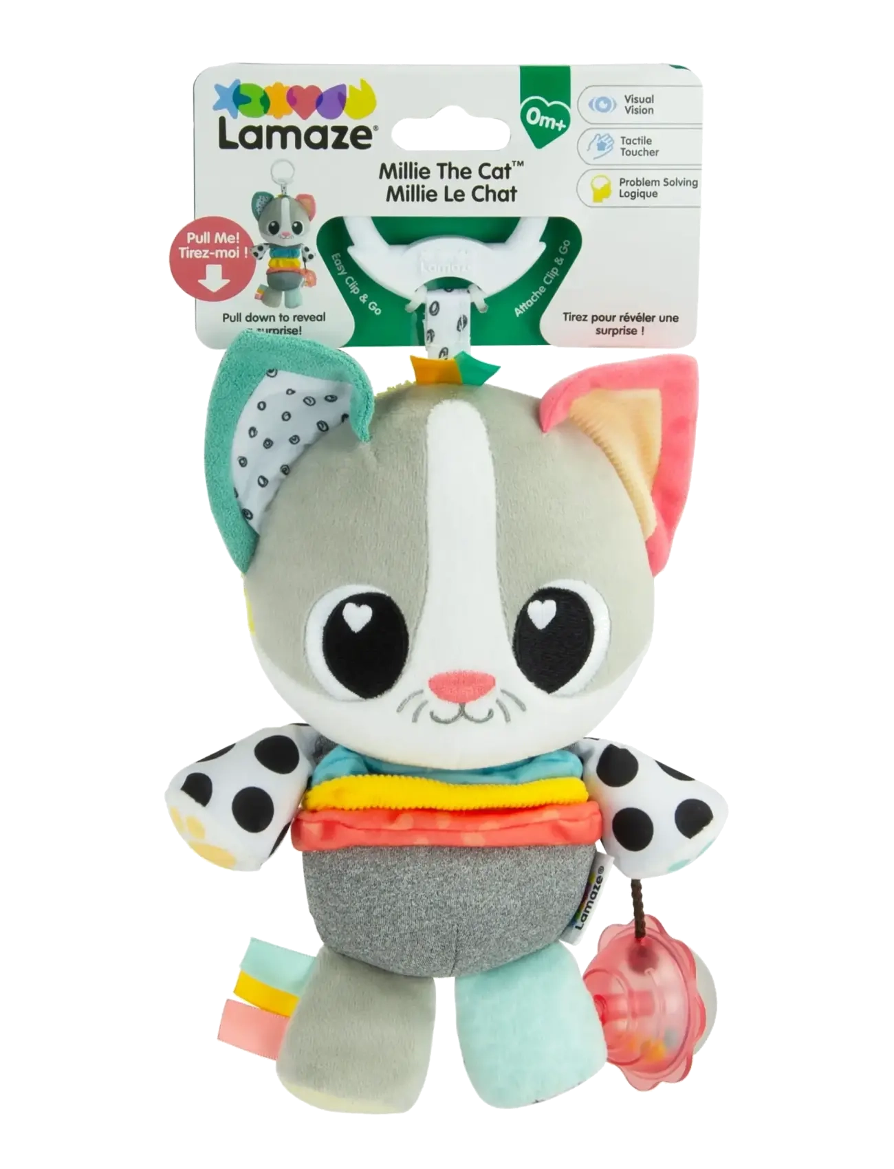 Lamaze - Lamaze Long Cat Clip And Go - mjuka leksaker - muti - 2