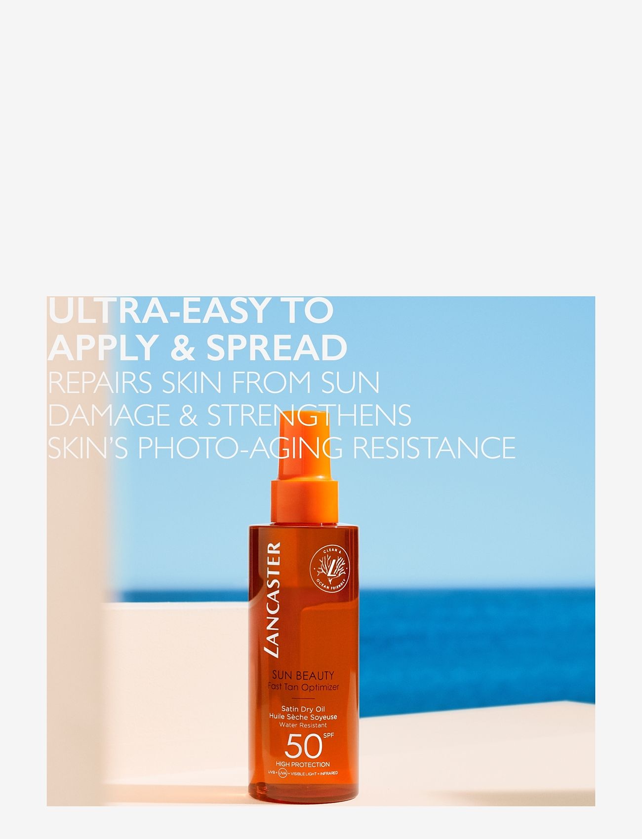 Lancaster - Sun Care Face & Body Satin dry oil SPF30 150 ML - kroppsolja - no color - 2