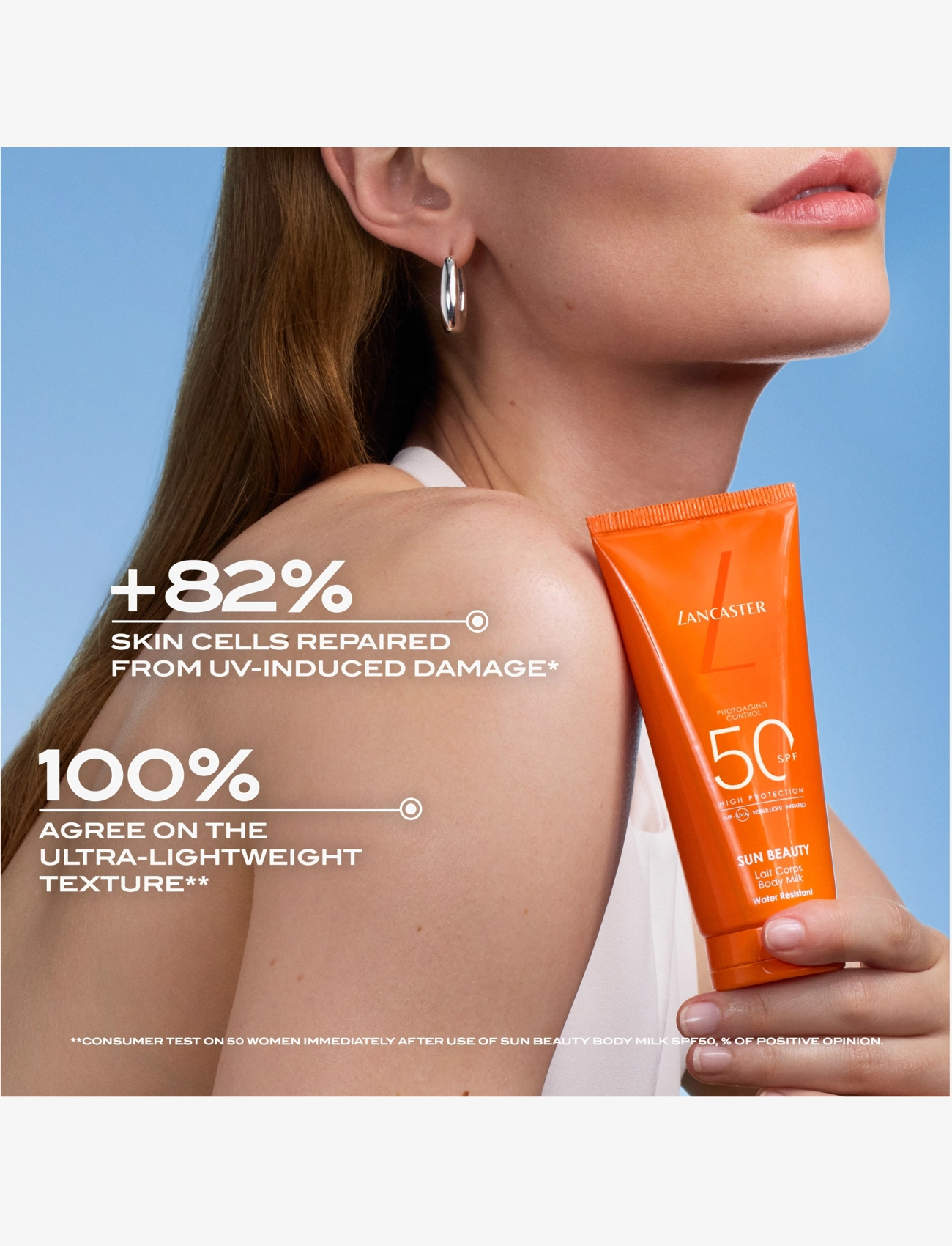 Lancaster - Sun Beauty Body Milk SPF50 High Protection - til kroppen - clear - 3