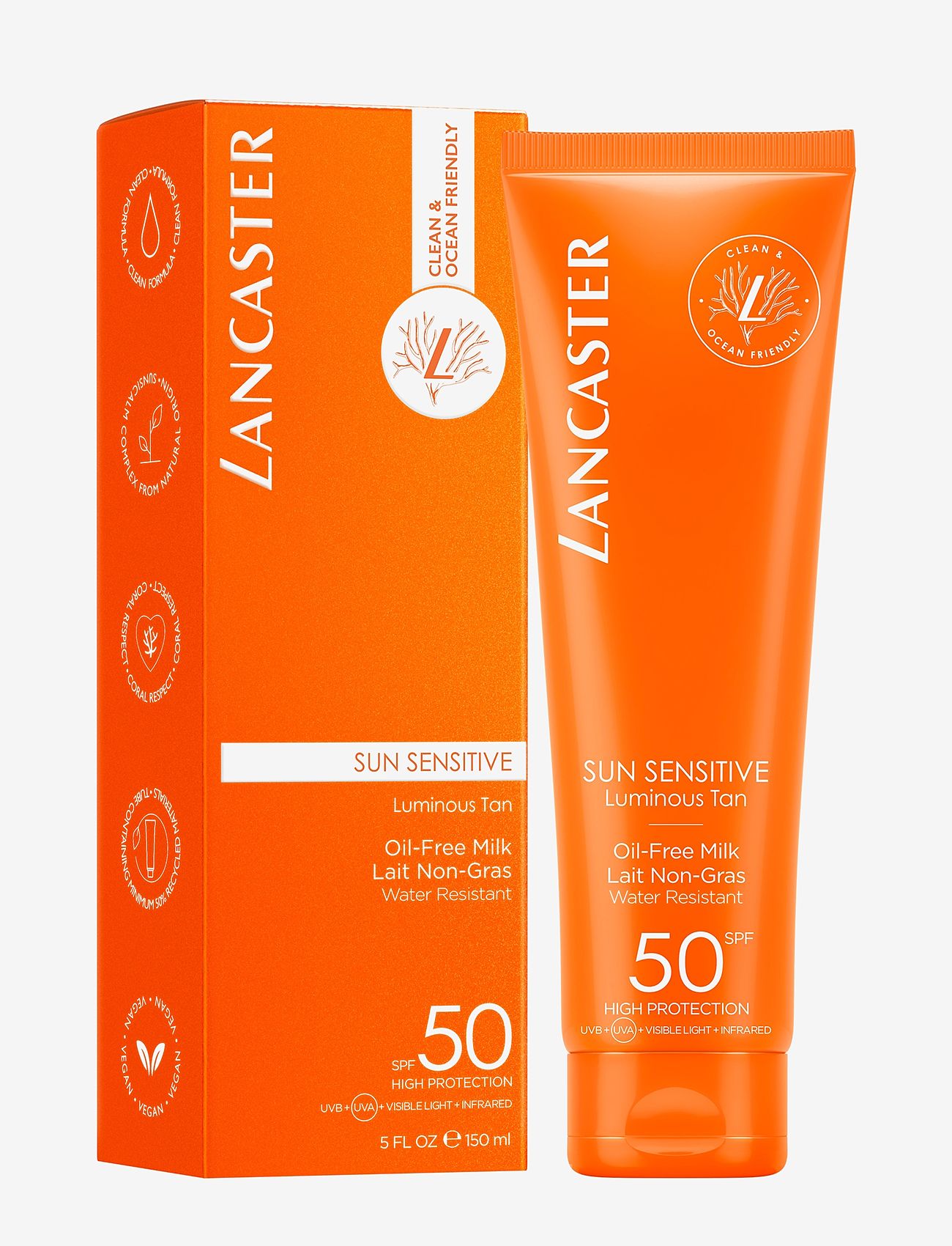 Lancaster - Sun Sensitive Oil free milk SPF50 150 ML - för kroppen - no color - 1
