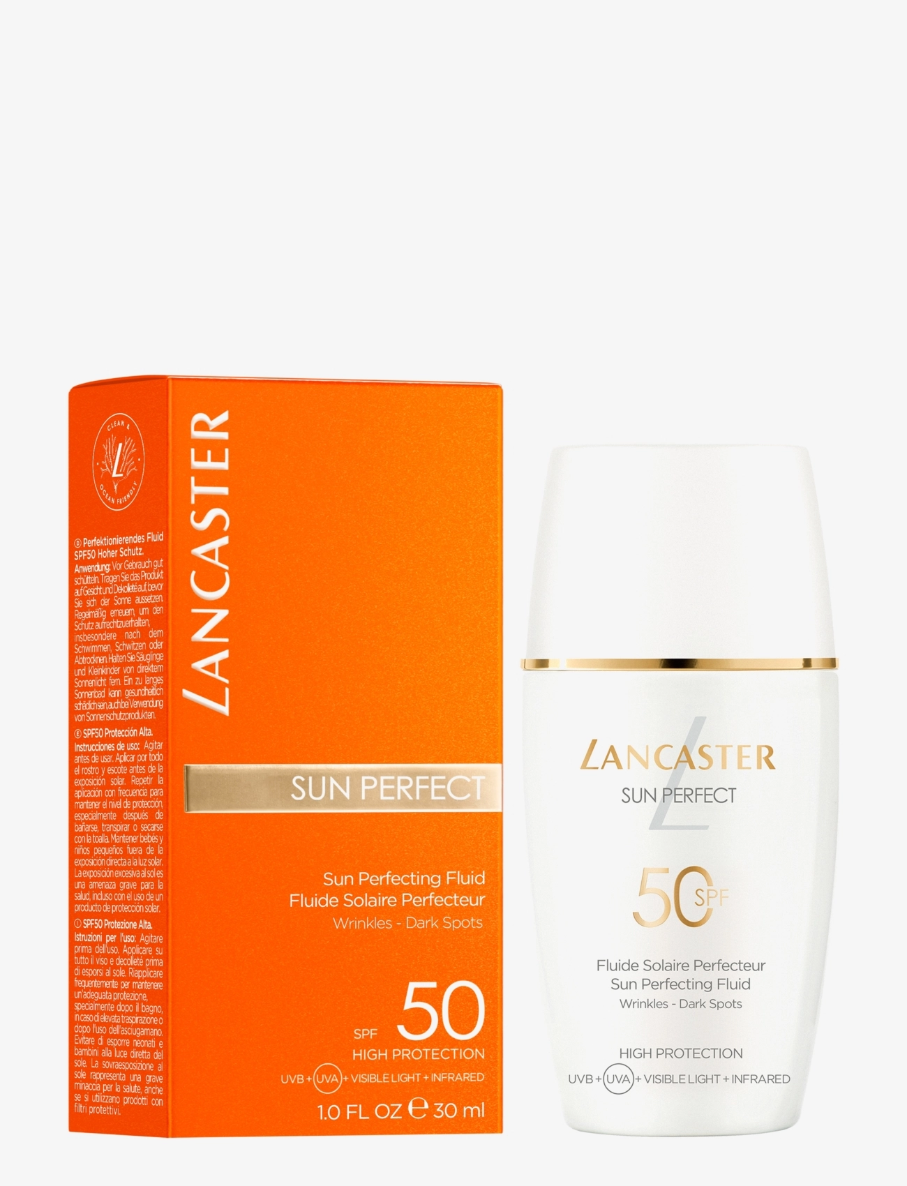 Lancaster Sun Perfect Face Tinted Fluid Spf50 High Protection, Ansigt, Nude, Str: 30ML