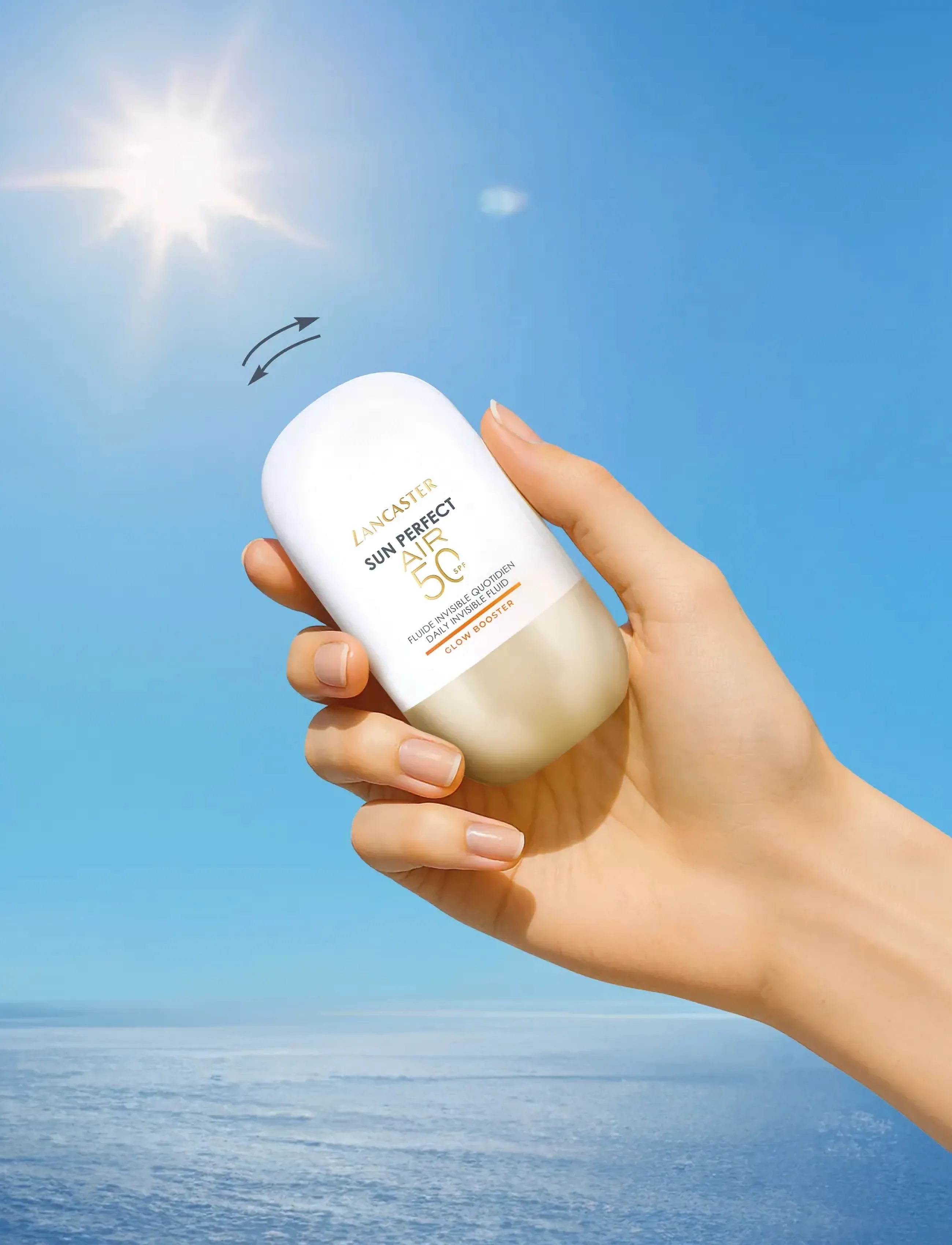 Lancaster Sun Perfect Air Daily Invisible Fluid Glow Booster Spf50, 40 ml, Nude, Solpleje > Ansigt, Dame