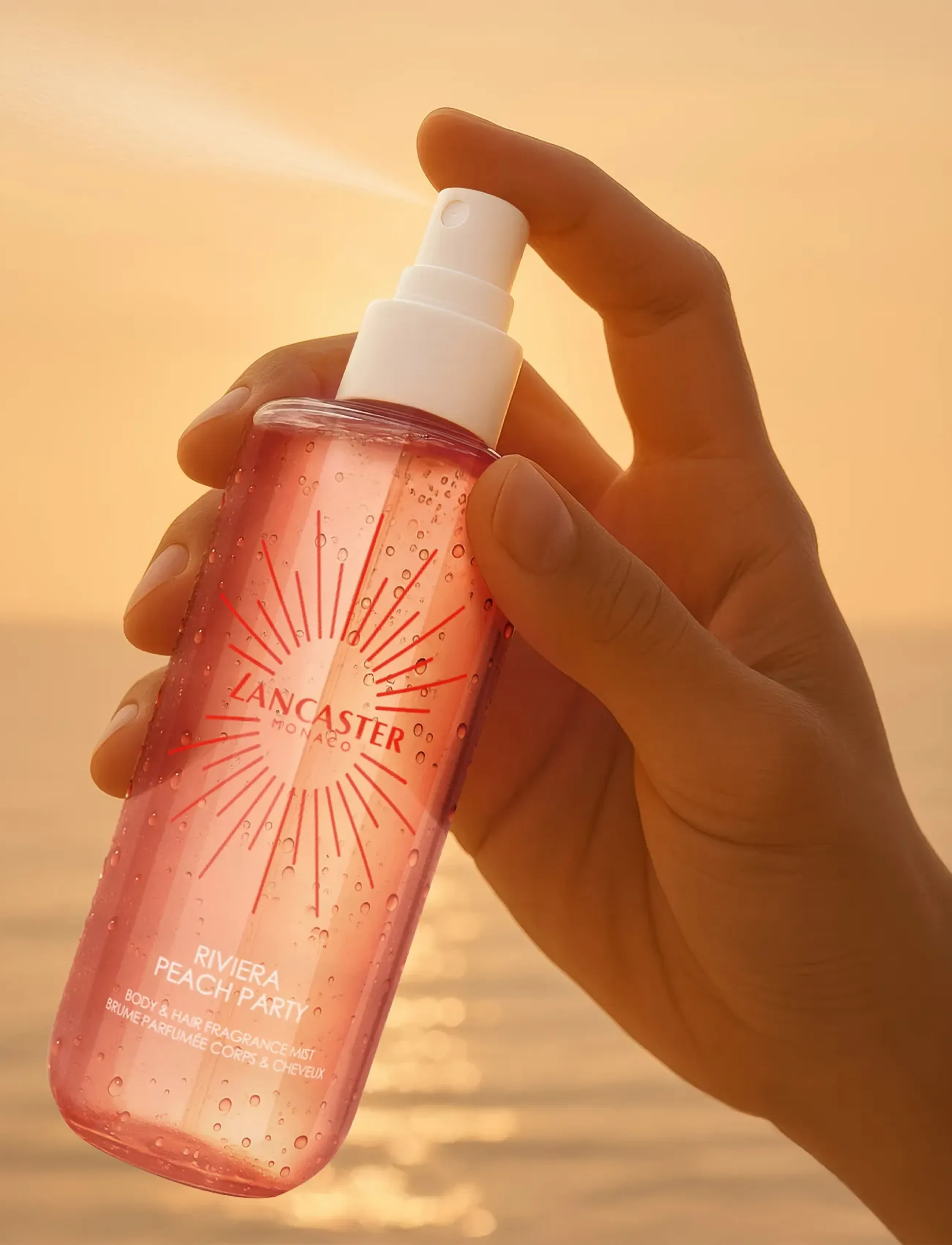 Lancaster Fragrance Hair And Body Mist Riviera Peach Party, 236 ml, Nude, Fragrance > Fragrance Mists, Dame