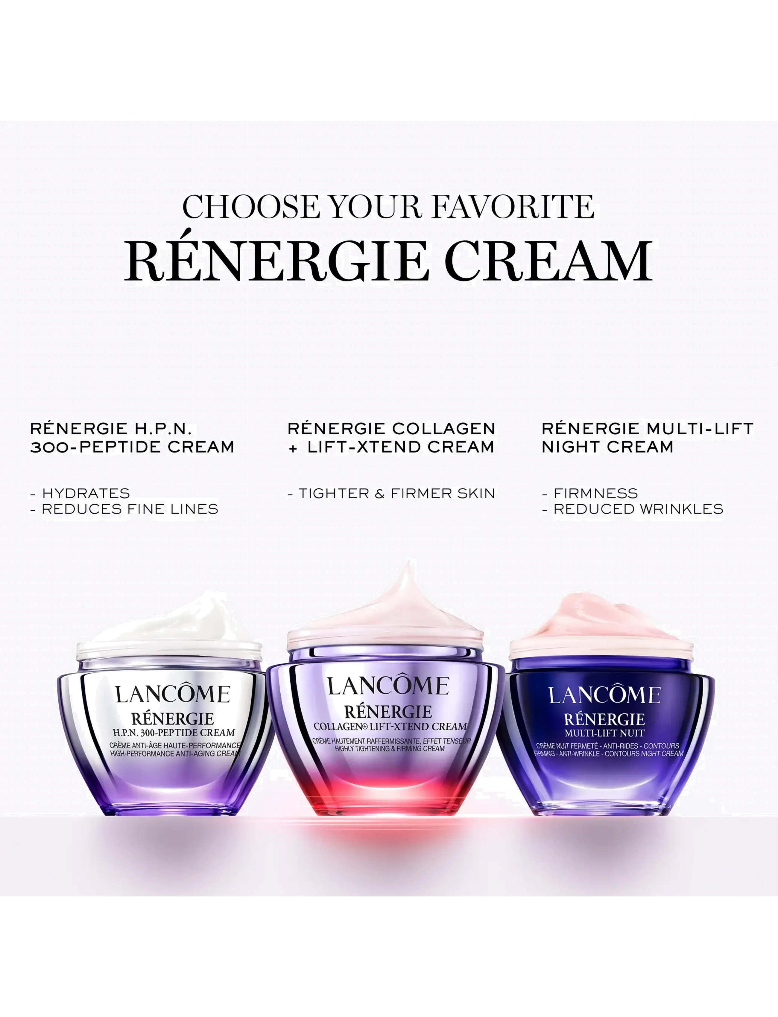 Lancôme - Lancôme Rénergie Collagen+ Lift-Xtend Cream 50ml - sommarens hudvård  - clear - 3