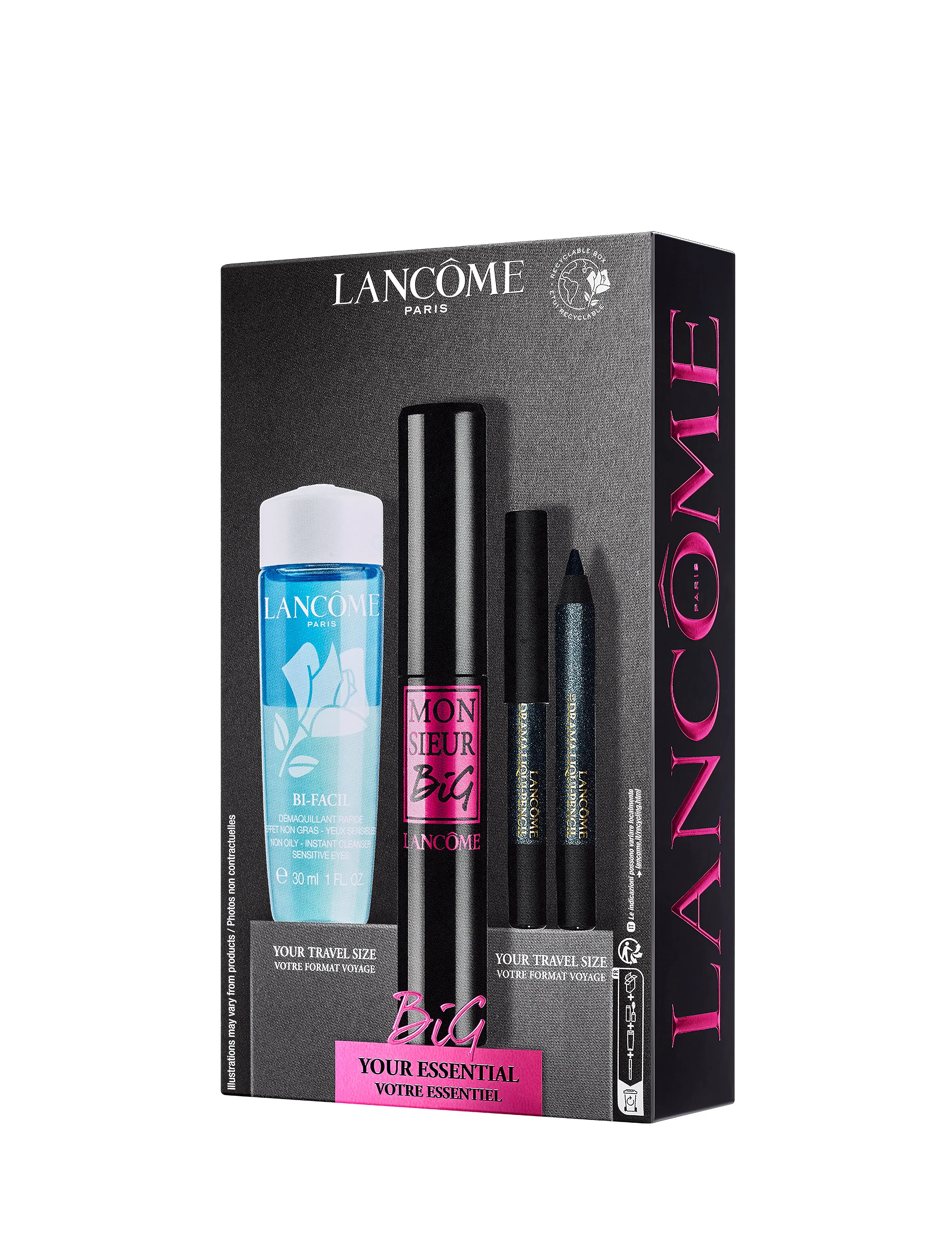 Lancôme - Lancôme MONSIEUR BIG MASCARA SET & DRAMA LIQUI-PENCIL & BI-FACIL - augu og augabrúnir - clear - 2