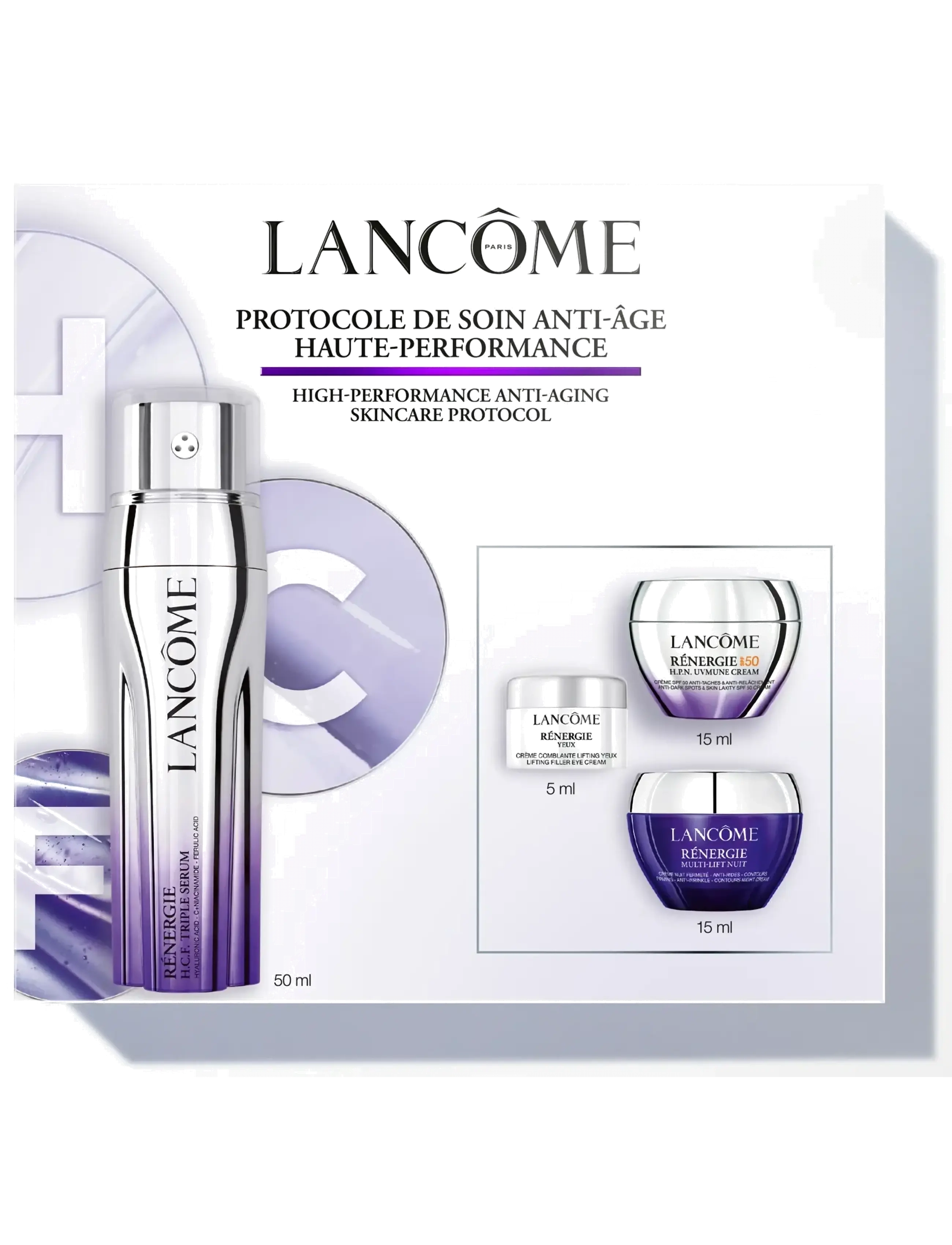 Lancôme Rénergie H.c.f. Triple Serum Set, Night Creme, Nude, Str: 1 PCE