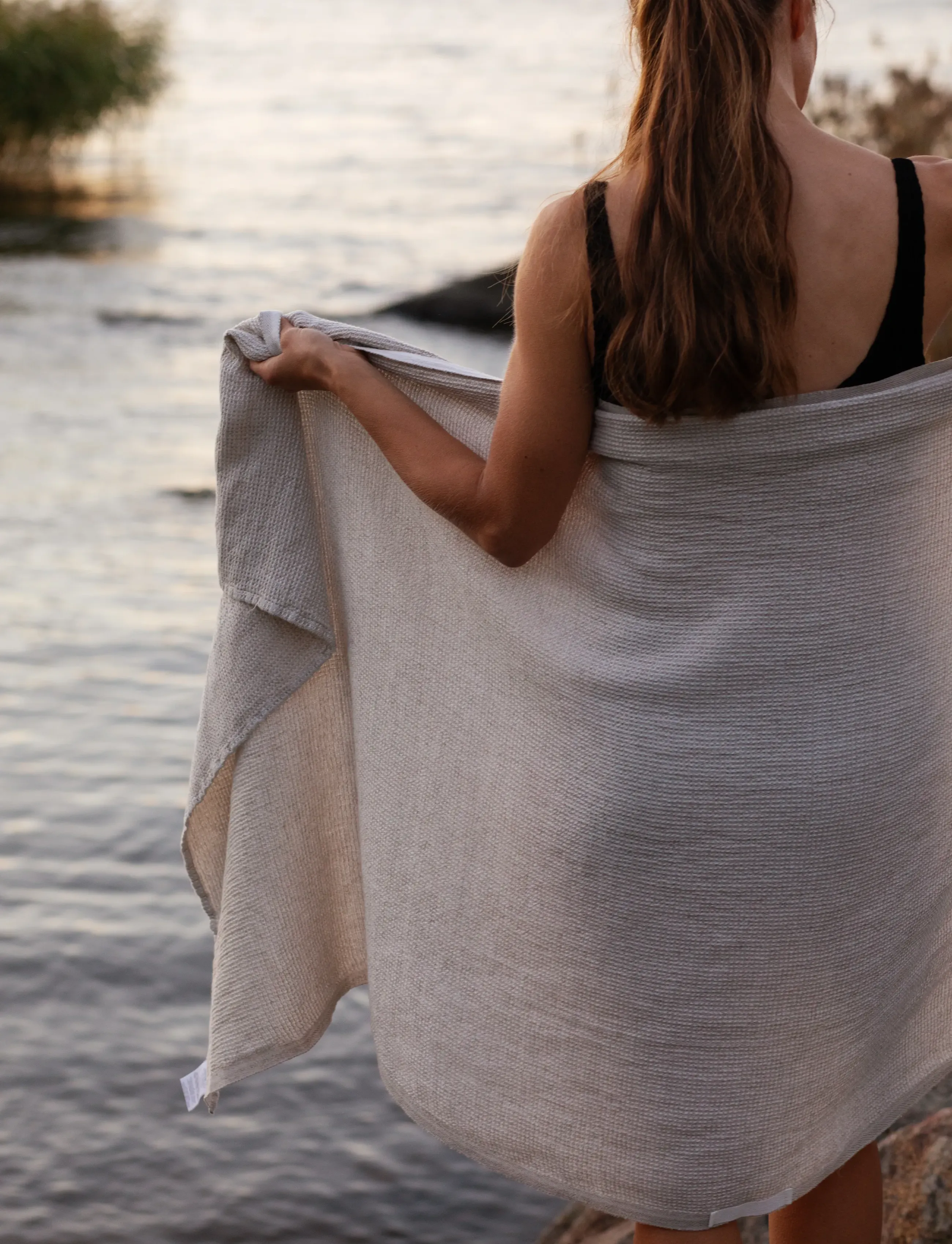 Lapuan Kankurit - TERVA strandhåndklæde - saunahåndklæder - white-linen - 0