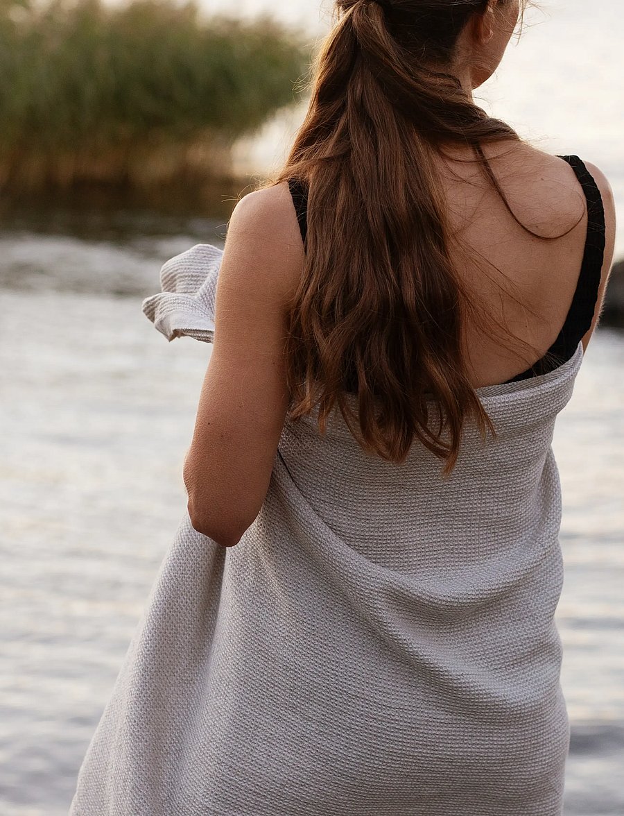 Lapuan Kankurit - TERVA strandhåndklæde - saunahåndklæder - white-linen - 2