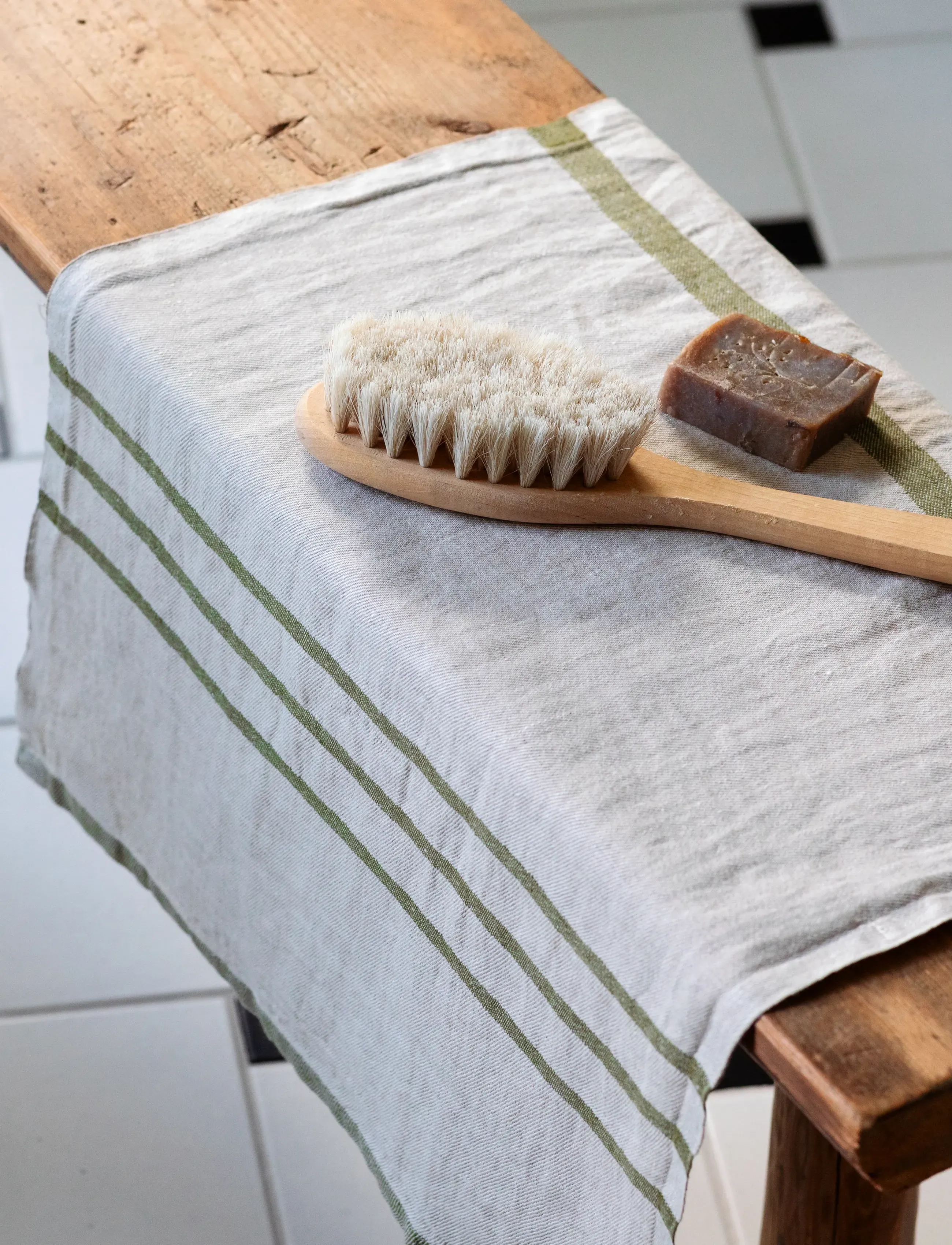 Lapuan Kankurit - USVA-håndklæde - saunahåndklæder - linen-olive - 4