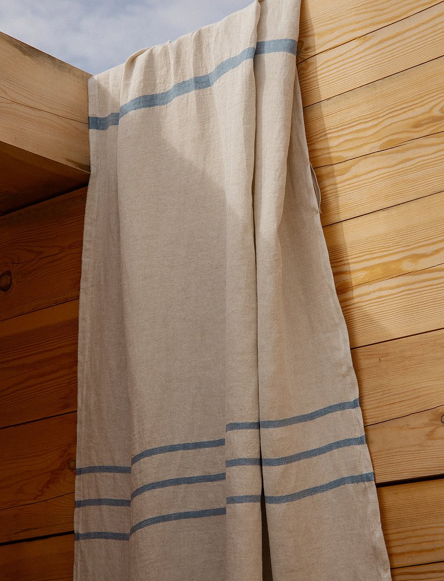 Lapuan Kankurit - USVA bath towel - sauna-handtücher - linen-blue - 0