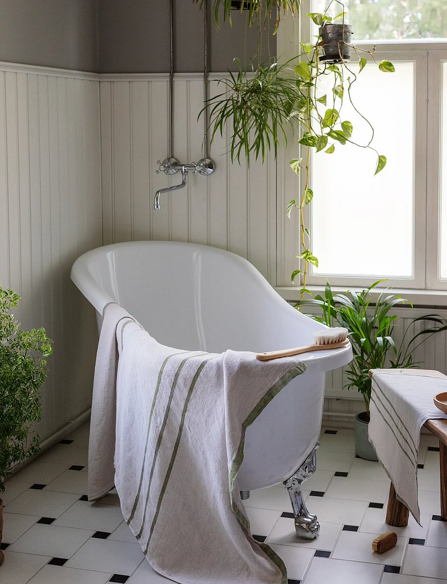 Lapuan Kankurit - USVA bath towel - sauna-handtücher - linen-olive - 0