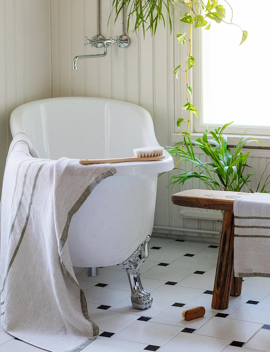 Lapuan Kankurit - USVA bath towel - sauna-handtücher - linen-olive - 2