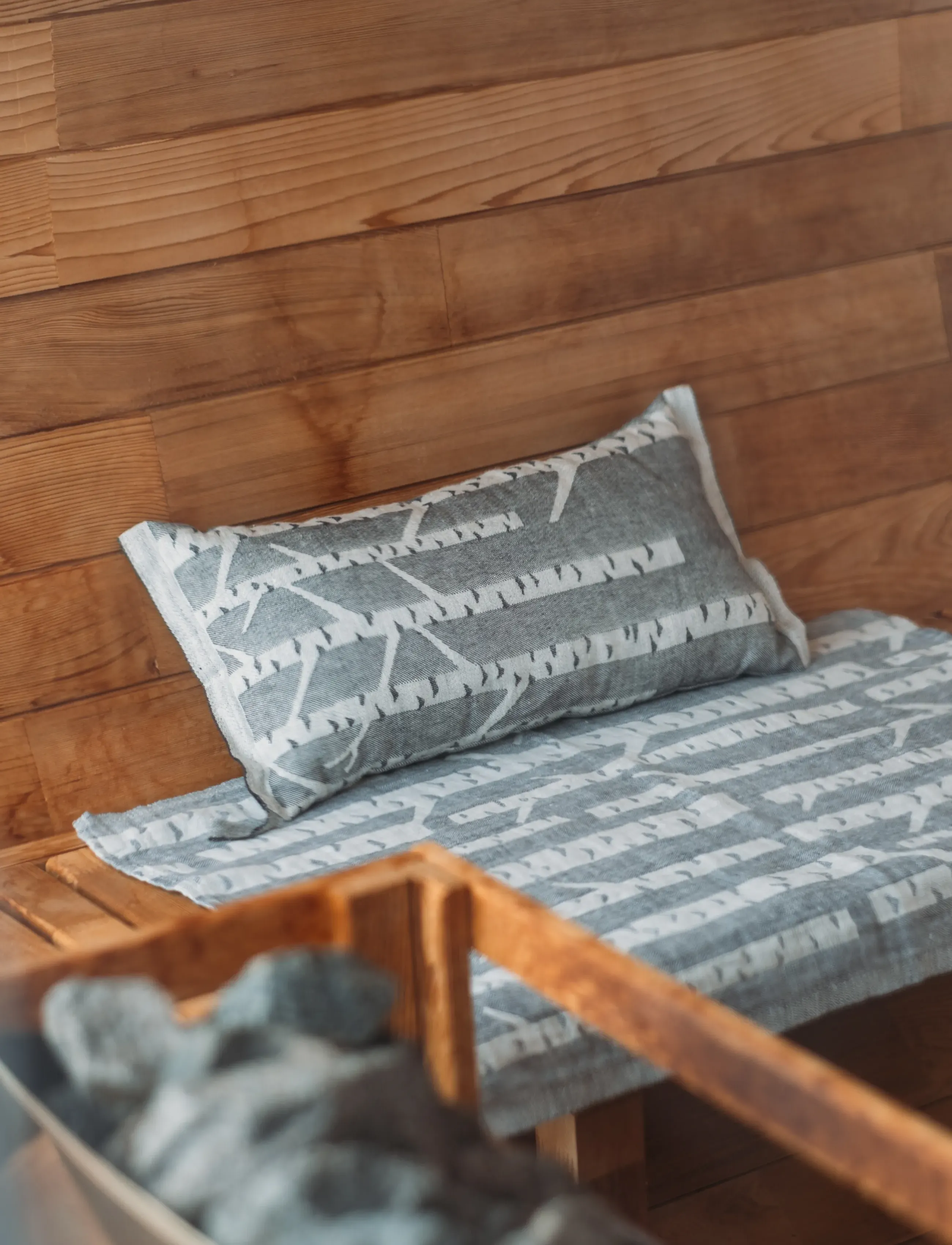 Lapuan Kankurit - KOIVU sauna-pude - saunapuder - white-black - 0