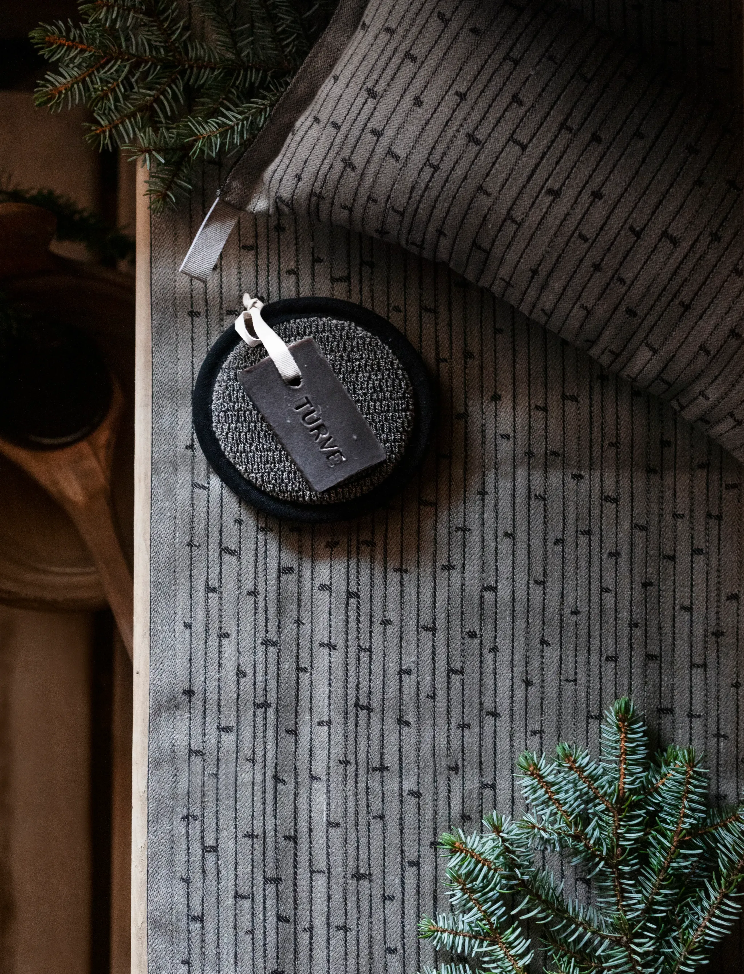Lapuan Kankurit - METSÄ sauna-pude - saunapuder - linen-black - 0