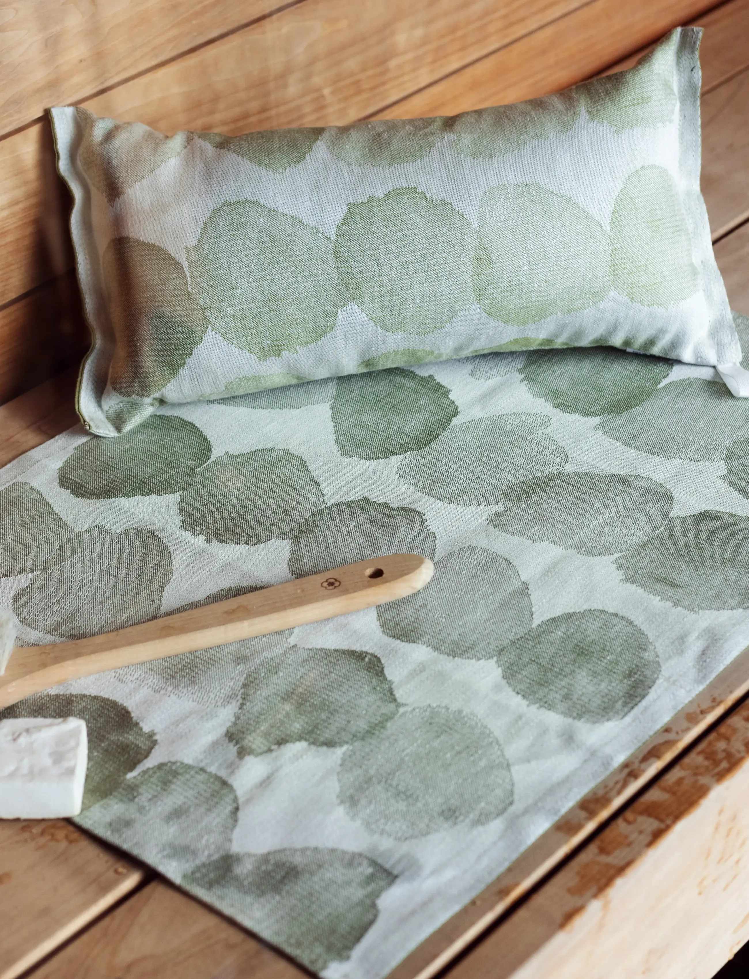 Lapuan Kankurit - SADE sauna cover - saunatücher - white-olive - 2