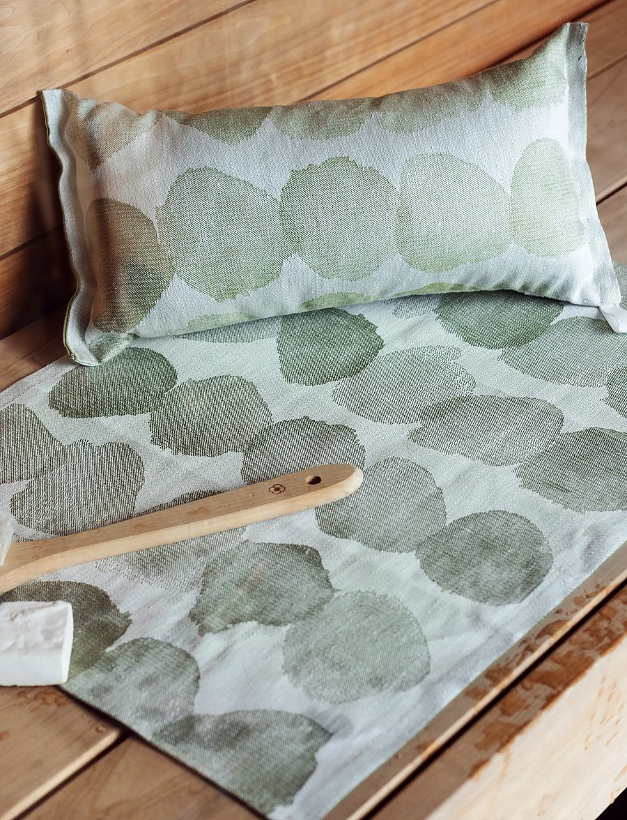 Lapuan Kankurit - SADE sauna cover - saunatücher - white-olive - 2