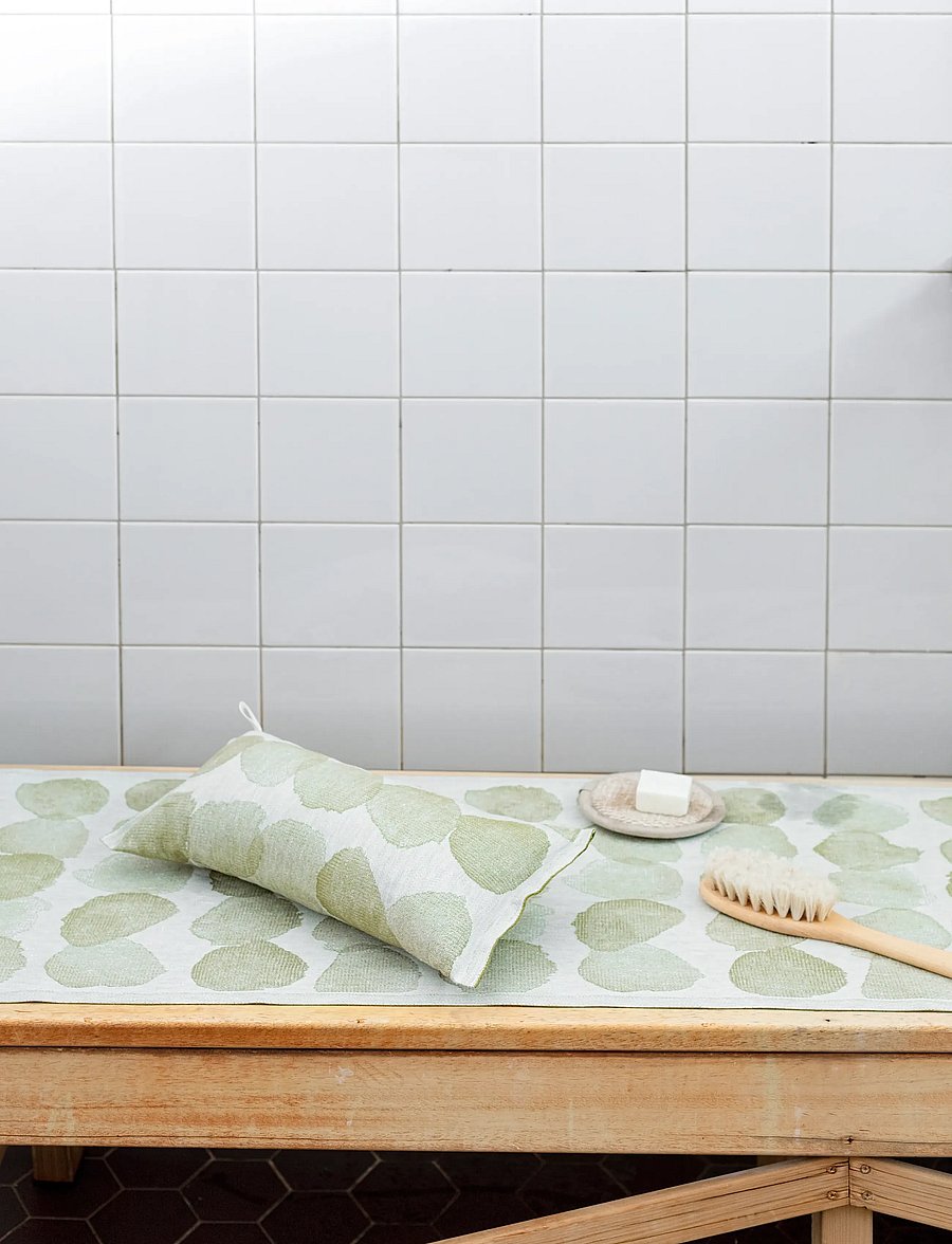 Lapuan Kankurit - SADE sauna cover - saunatücher - white-olive - 4