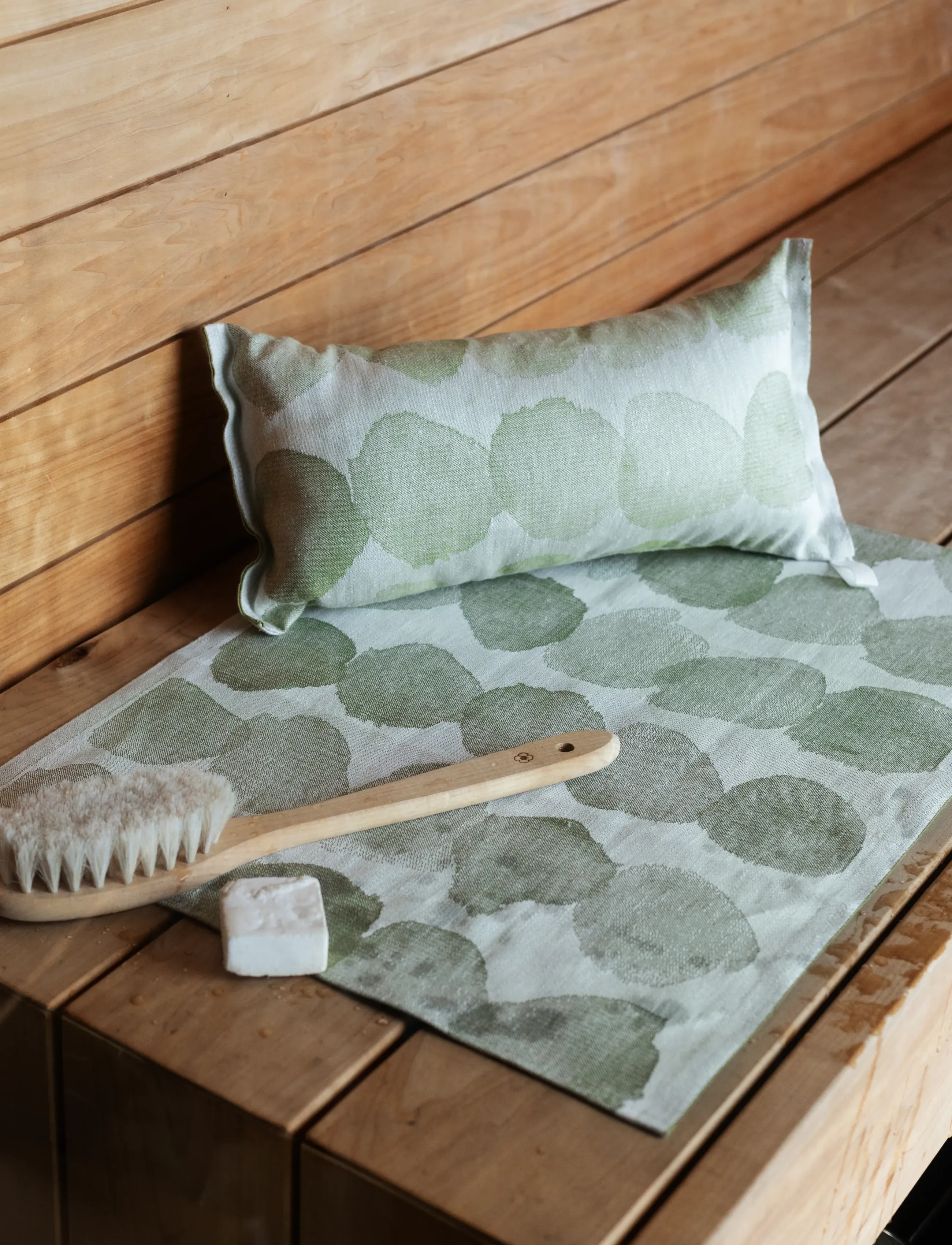 Lapuan Kankurit - SADE sauna-pude - saunapuder - white-olive - 2