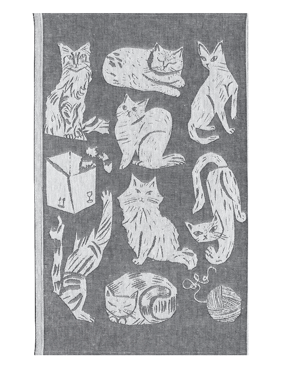 Lapuan Kankurit - KISSANPÄIVÄT towel - sauna-handtücher - white-dark grey - 1