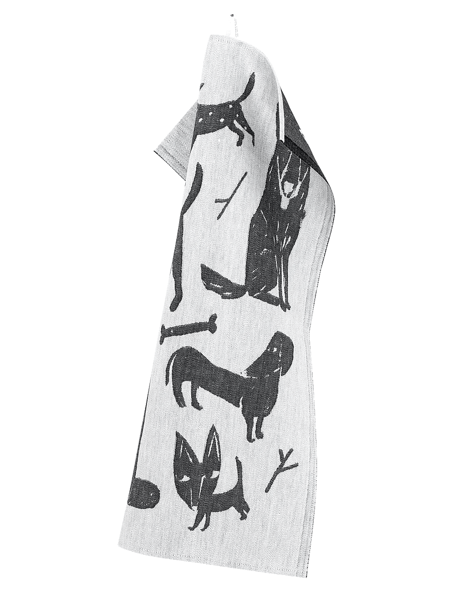 Lapuan Kankurit - KOIRAPUISTO towel - sauna-handtücher - white-black - 0