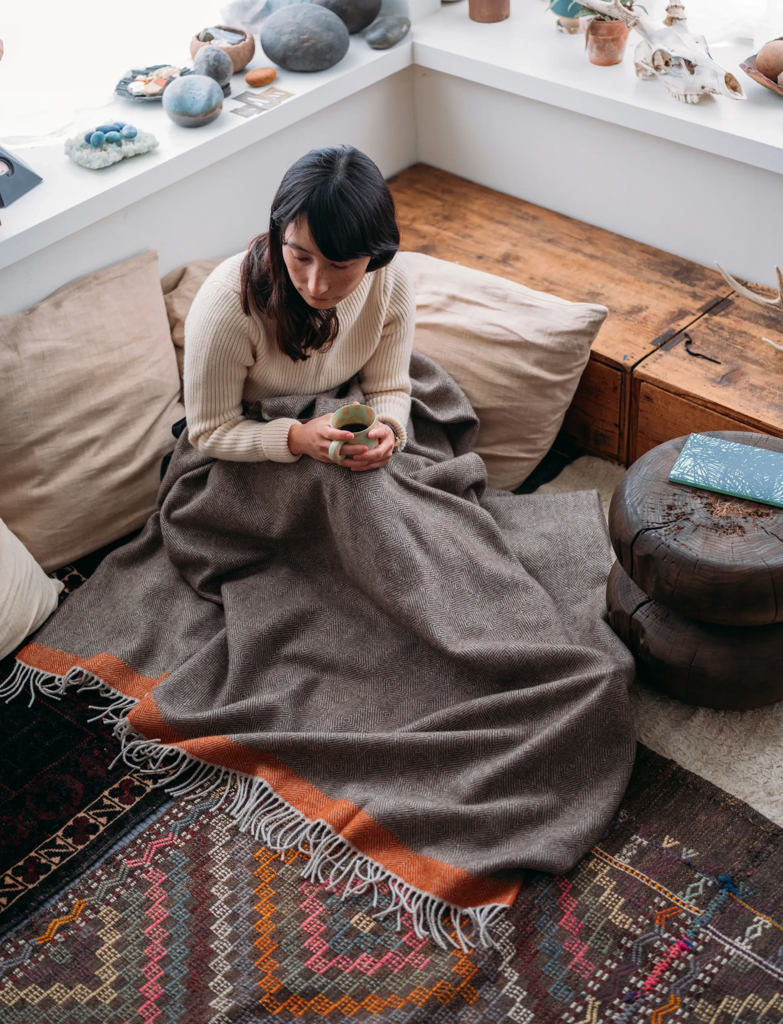 Lapuan Kankurit - RAUHA blanket - brown-rust - 3