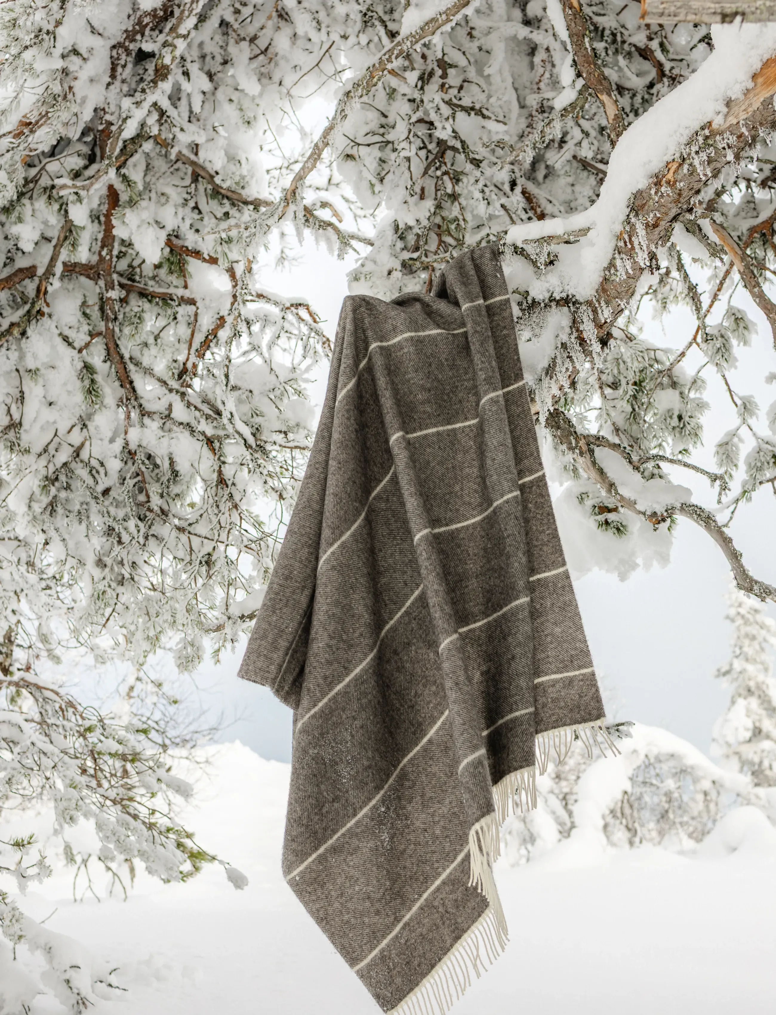 Lapuan Kankurit - AIKA blanket - white-nature's brown - 0