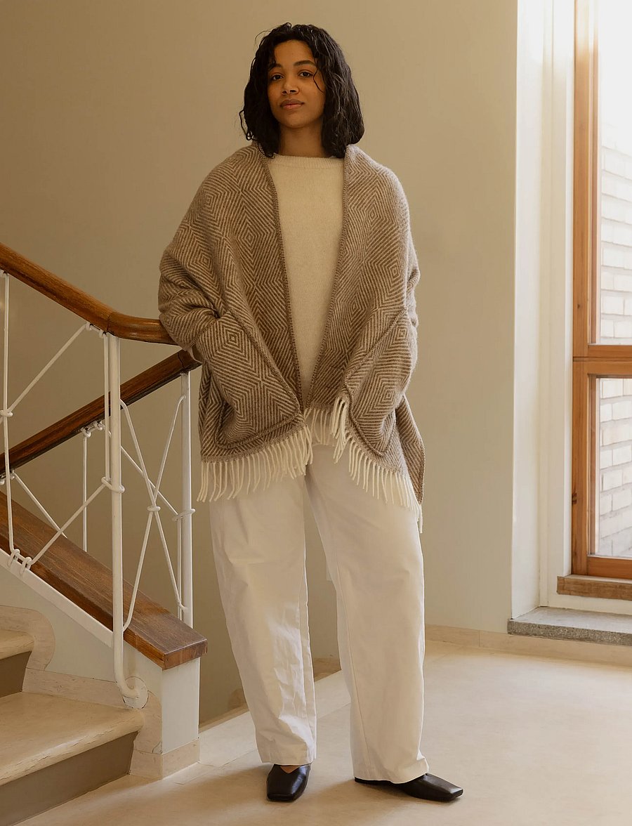 Lapuan Kankurit - MARIA pocket shawl - decken - brown-white - 0