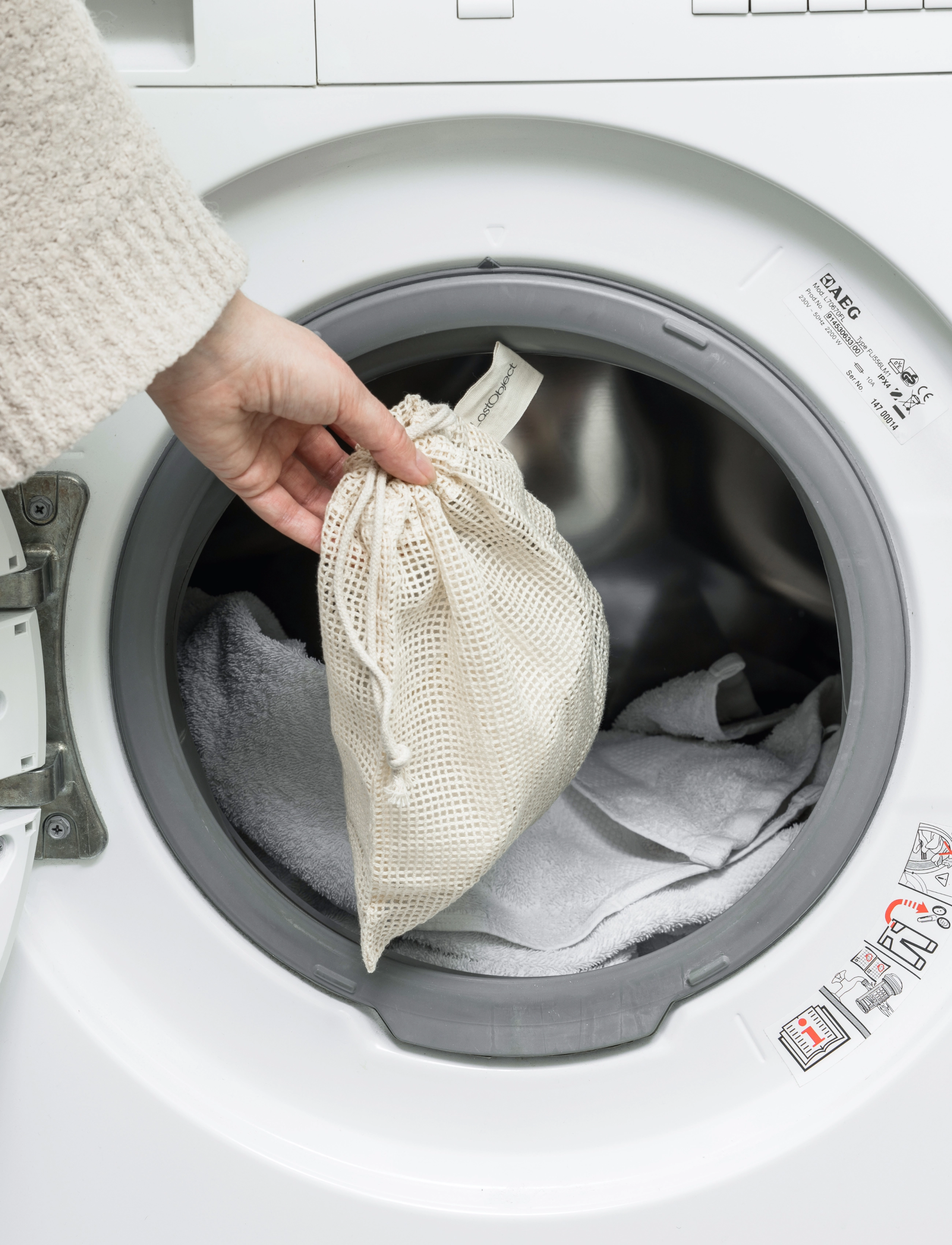 LastObject - Laundry Bag Small - tvätt - white/s - 3