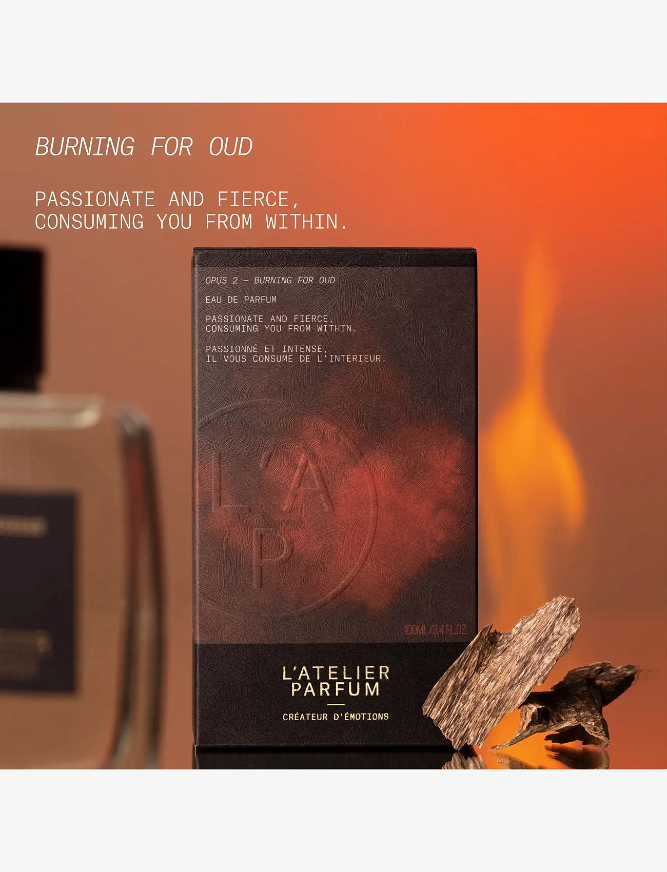 L'atelier Parfum - EDP BURNING FOR OUD 100ML - till honom  - clear - 4