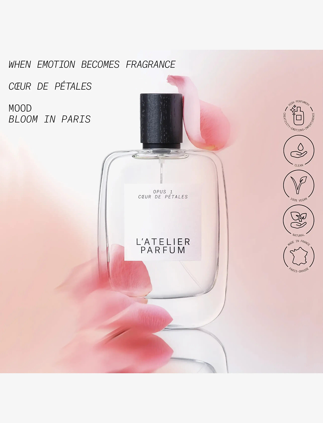 L'atelier Parfum - EDP COEUR DE PETALES 50ML - till honom  - clear - 2
