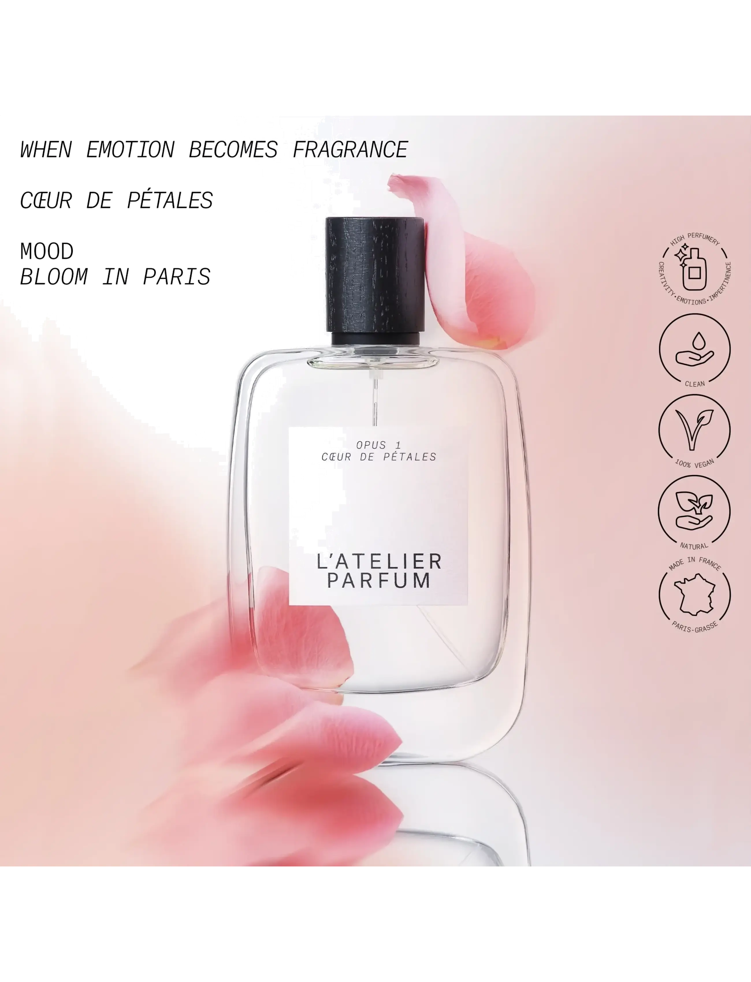L'atelier Parfum - EDP COEUR DE PETALES 50ML - til ham  - clear - 2