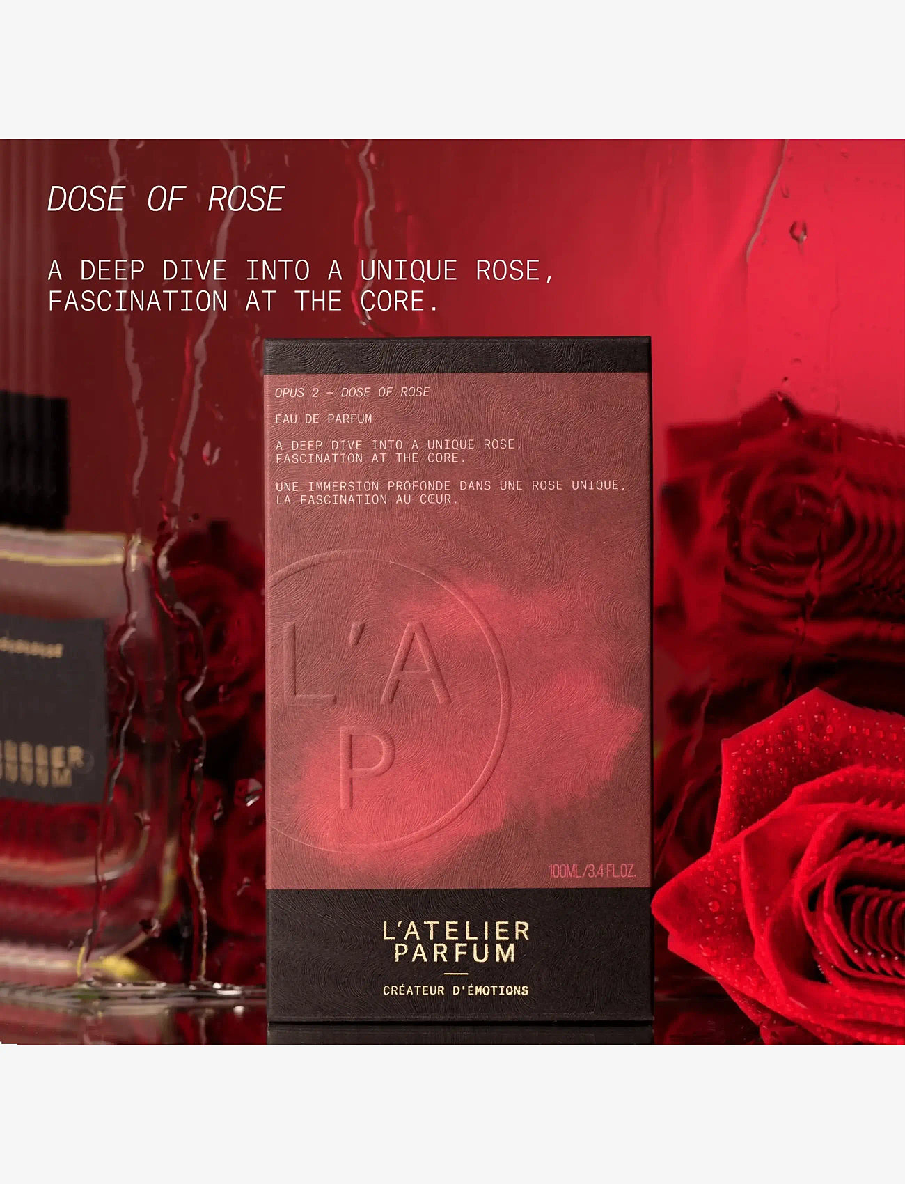 L'atelier Parfum - EDP DOSE OF ROSE 100ML - miehille  - clear - 3