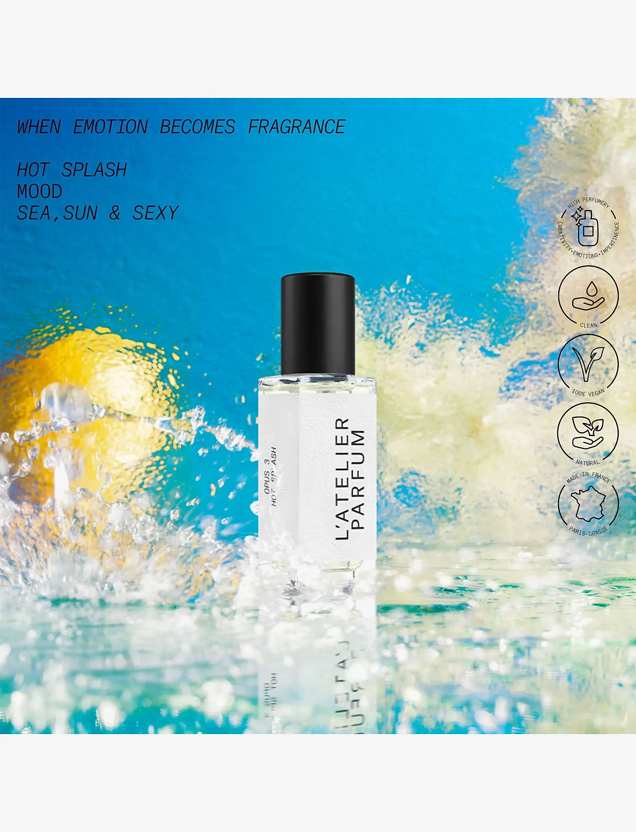 L'atelier Parfum - EDP HOT SPLASH 15ML - til ham  - clear - 2