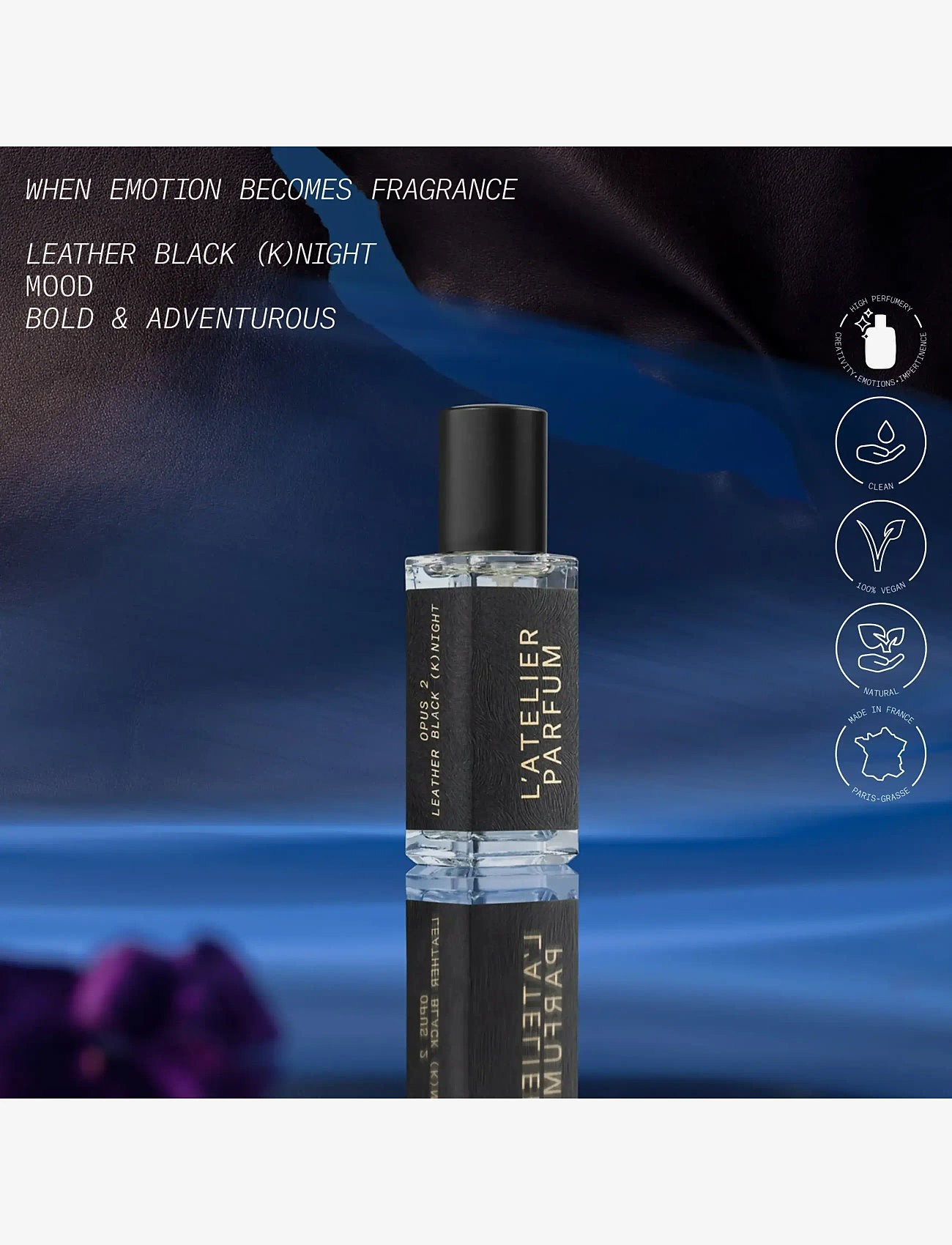 L'atelier Parfum - EDP LEATHER BLACK KNIGHT 15ML - til ham  - clear - 2