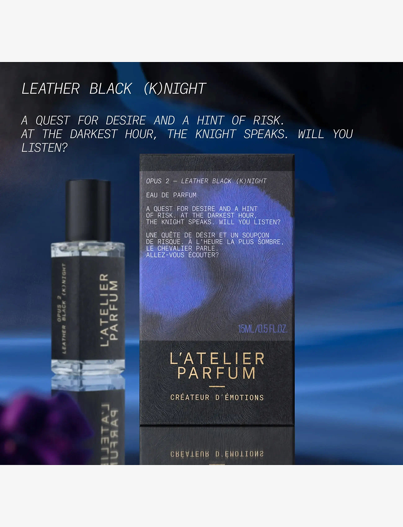 L'atelier Parfum - EDP LEATHER BLACK KNIGHT 15ML - til ham  - clear - 4